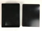 Japanese Lacquerware Lidded Box Vtg Wood Fumibako Letter Book Black FB67