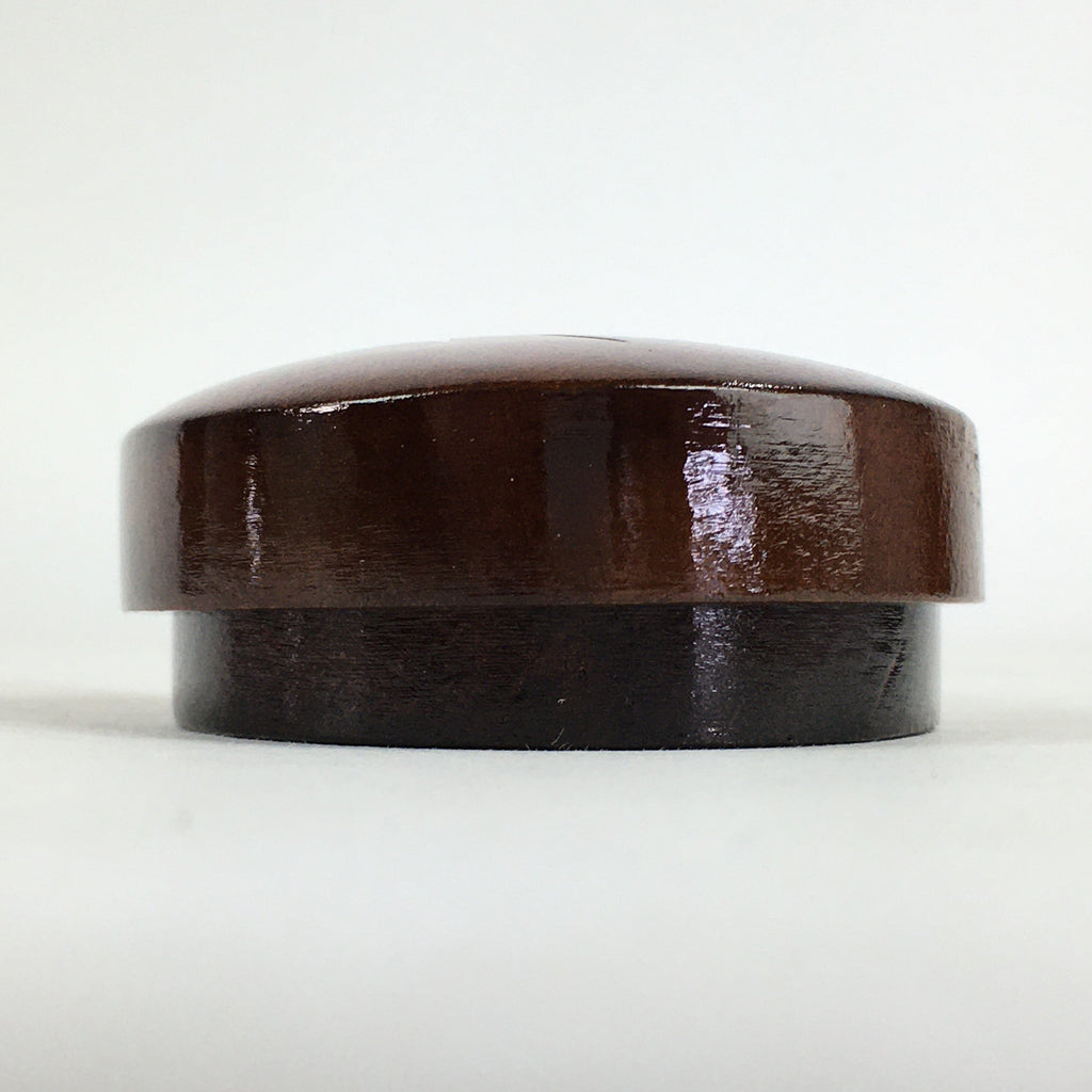 Japanese Lacquerware Lidded Toothpick Case Vtg Wooden Red Flower UR704