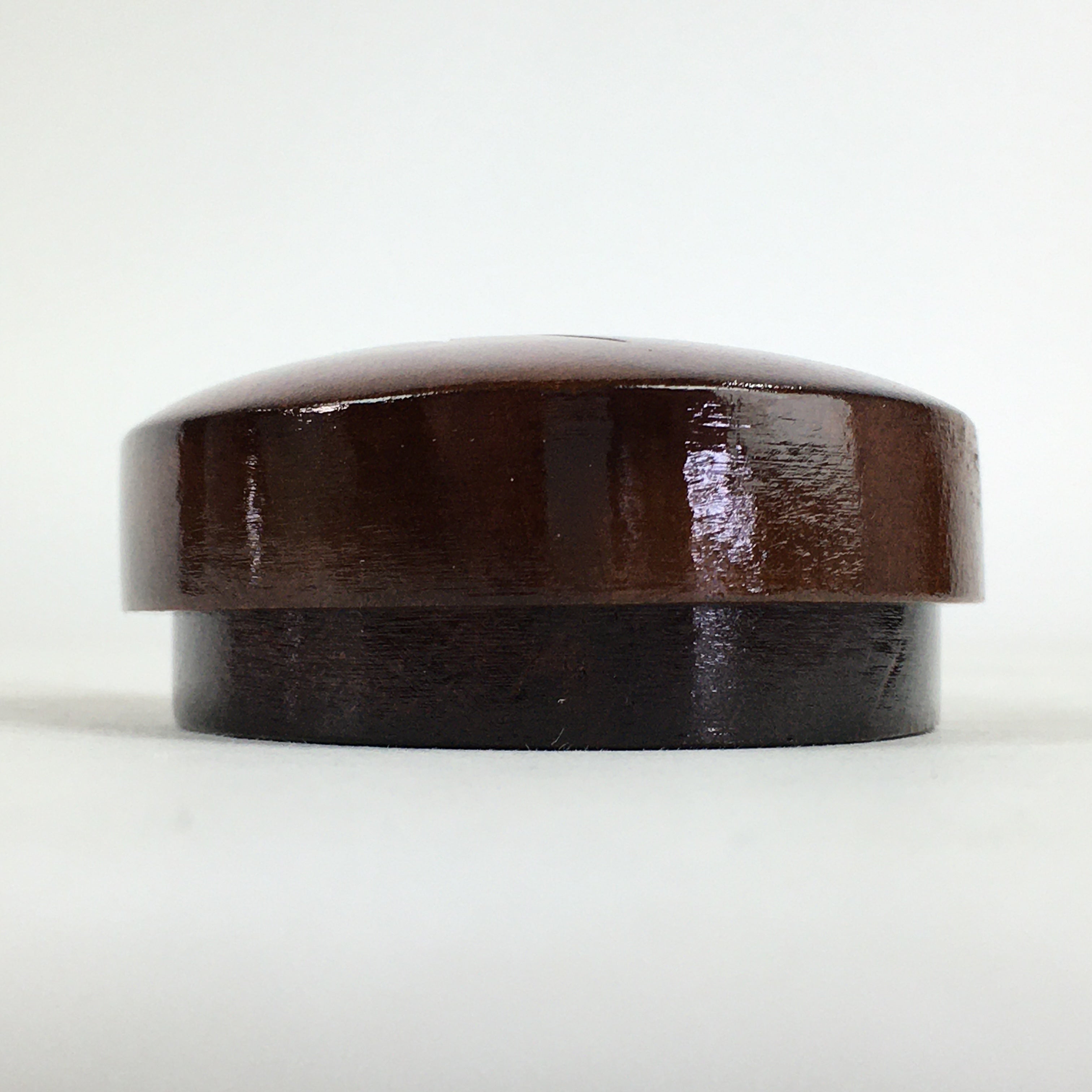Japanese Lacquerware Lidded Toothpick Case Vtg Wooden Red Flower UR704