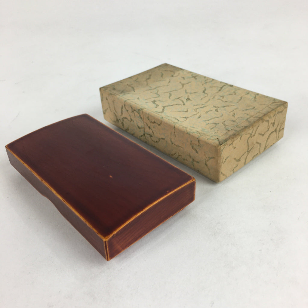 Japanese Lacquerware Lidded Toothpick Case Vtg Wooden Shunkei Nuri UR703