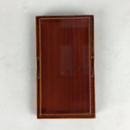 Japanese Lacquerware Lidded Toothpick Case Vtg Wooden Shunkei Nuri UR703