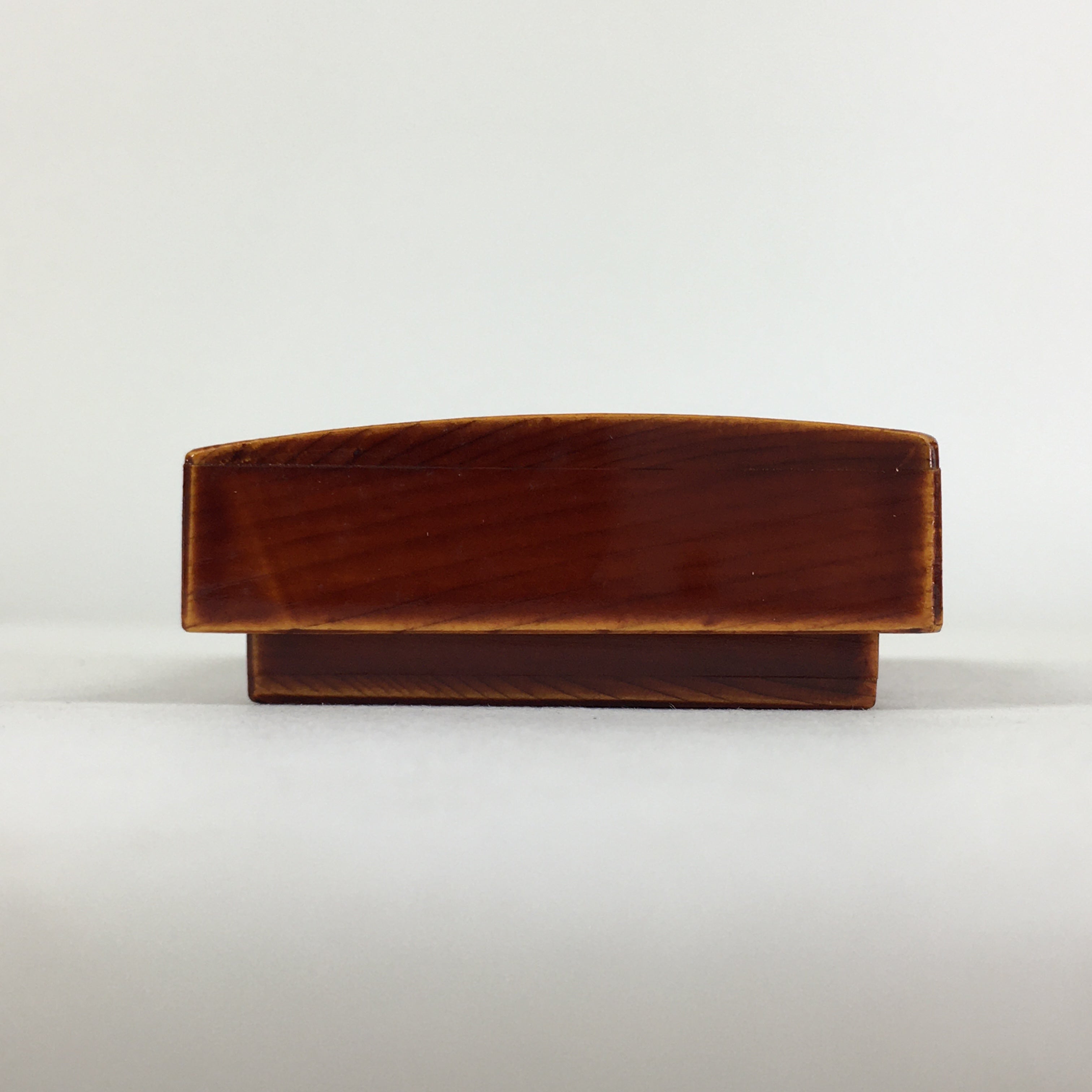 Japanese Lacquerware Lidded Toothpick Case Vtg Wooden Shunkei Nuri UR703