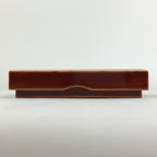 Japanese Lacquerware Lidded Toothpick Case Vtg Wooden Shunkei Nuri UR703