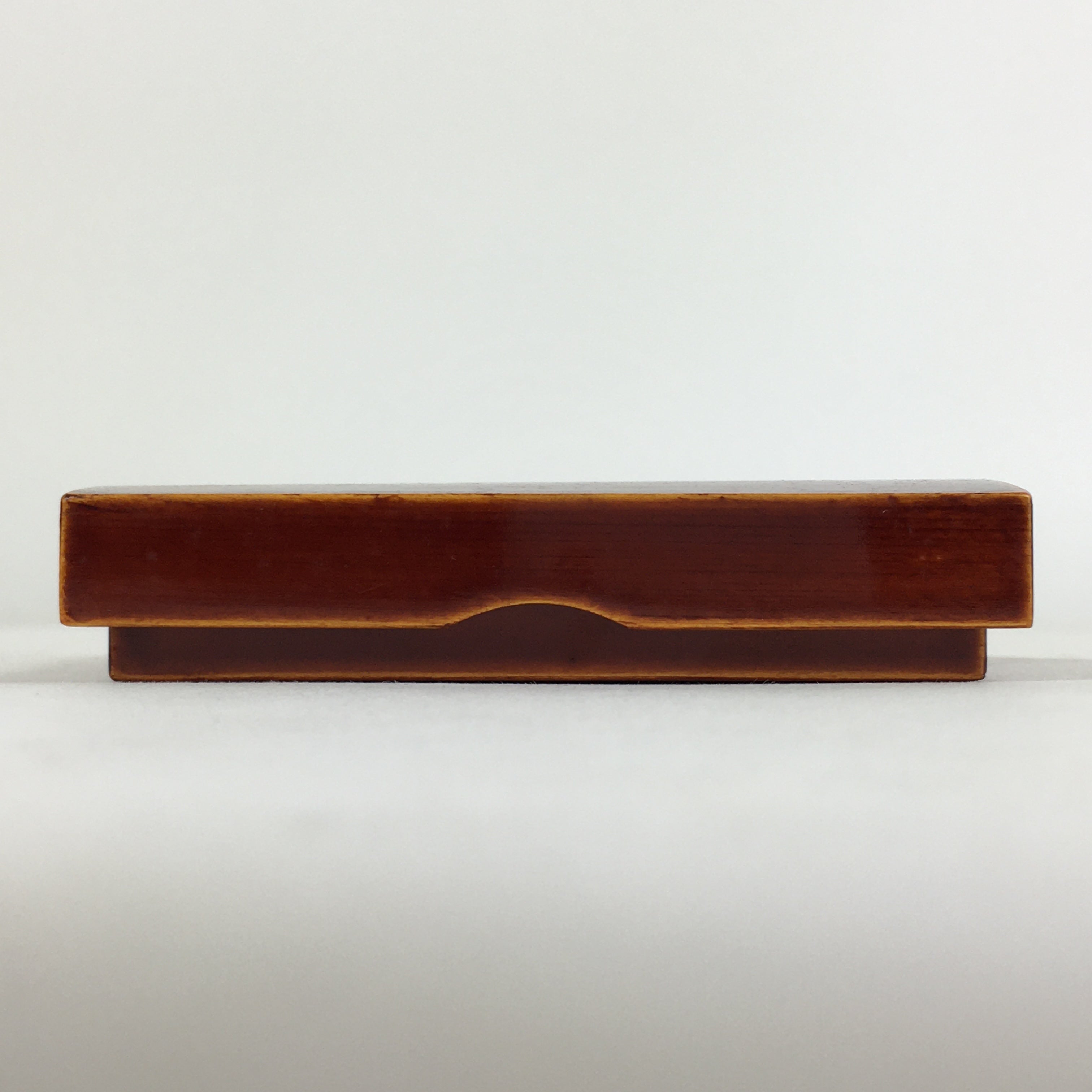 Japanese Lacquerware Lidded Toothpick Case Vtg Wooden Shunkei Nuri UR703