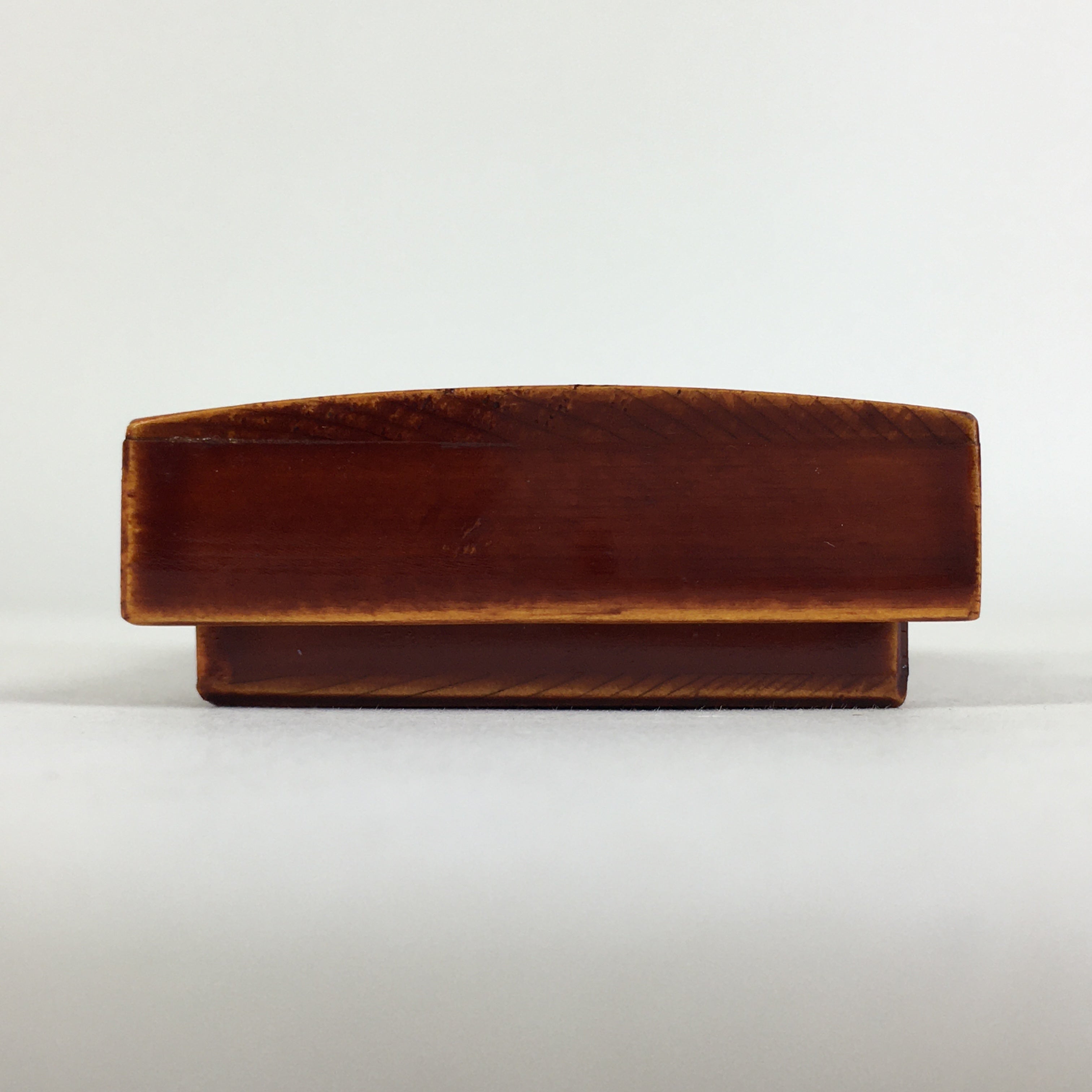 Japanese Lacquerware Lidded Toothpick Case Vtg Wooden Shunkei Nuri UR703