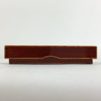 Japanese Lacquerware Lidded Toothpick Case Vtg Wooden Shunkei Nuri UR703