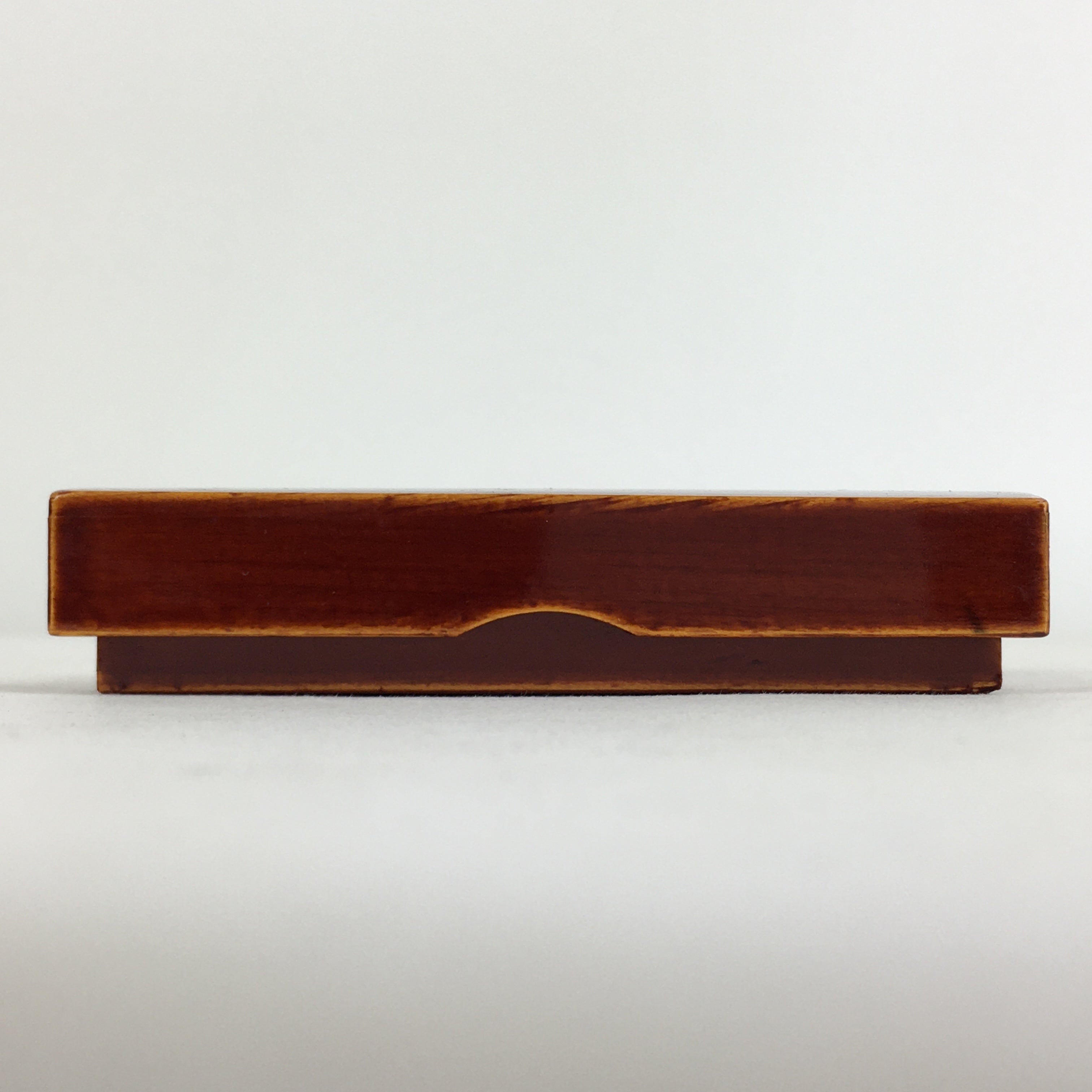 Japanese Lacquerware Lidded Toothpick Case Vtg Wooden Shunkei Nuri UR703