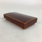 Japanese Lacquerware Lidded Toothpick Case Vtg Wooden Shunkei Nuri UR703