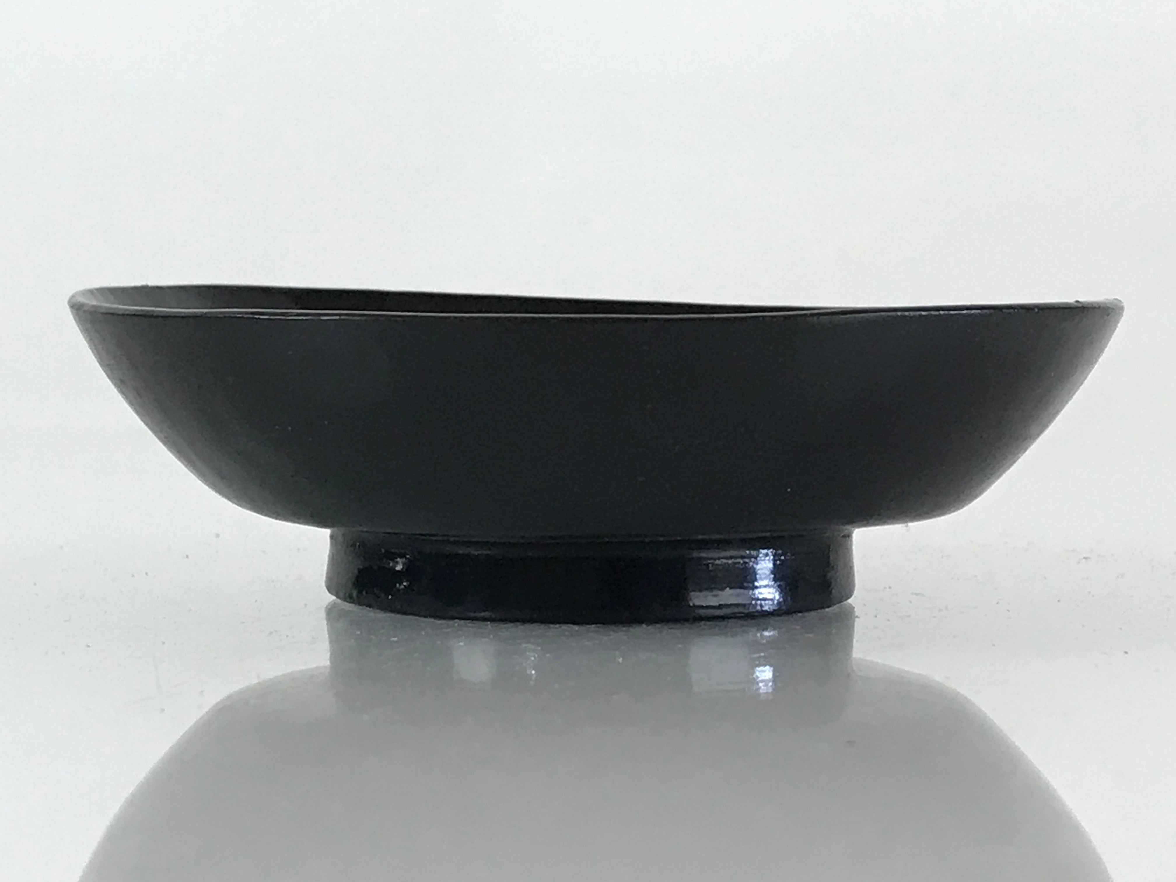 Japanese Lacquerware Small Bowl Vtg Urushi Black Kobachi LB53