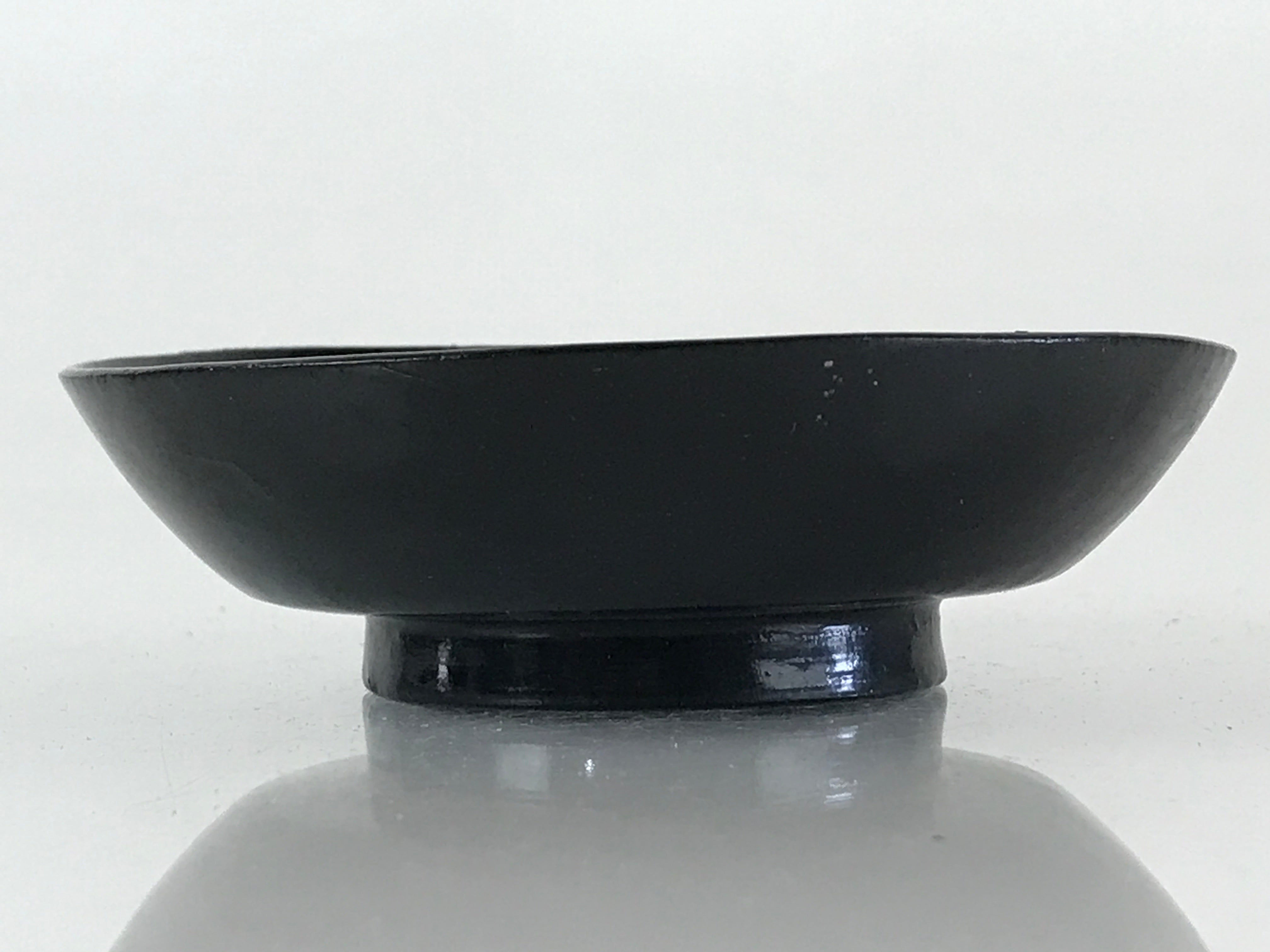 Japanese Lacquerware Small Bowl Vtg Urushi Black Kobachi LB53