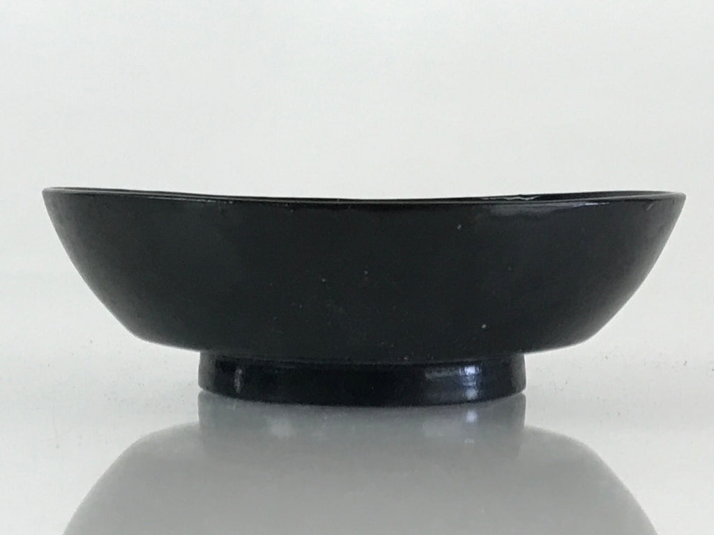 Japanese Lacquerware Small Bowl Vtg Urushi Black Kobachi LB54