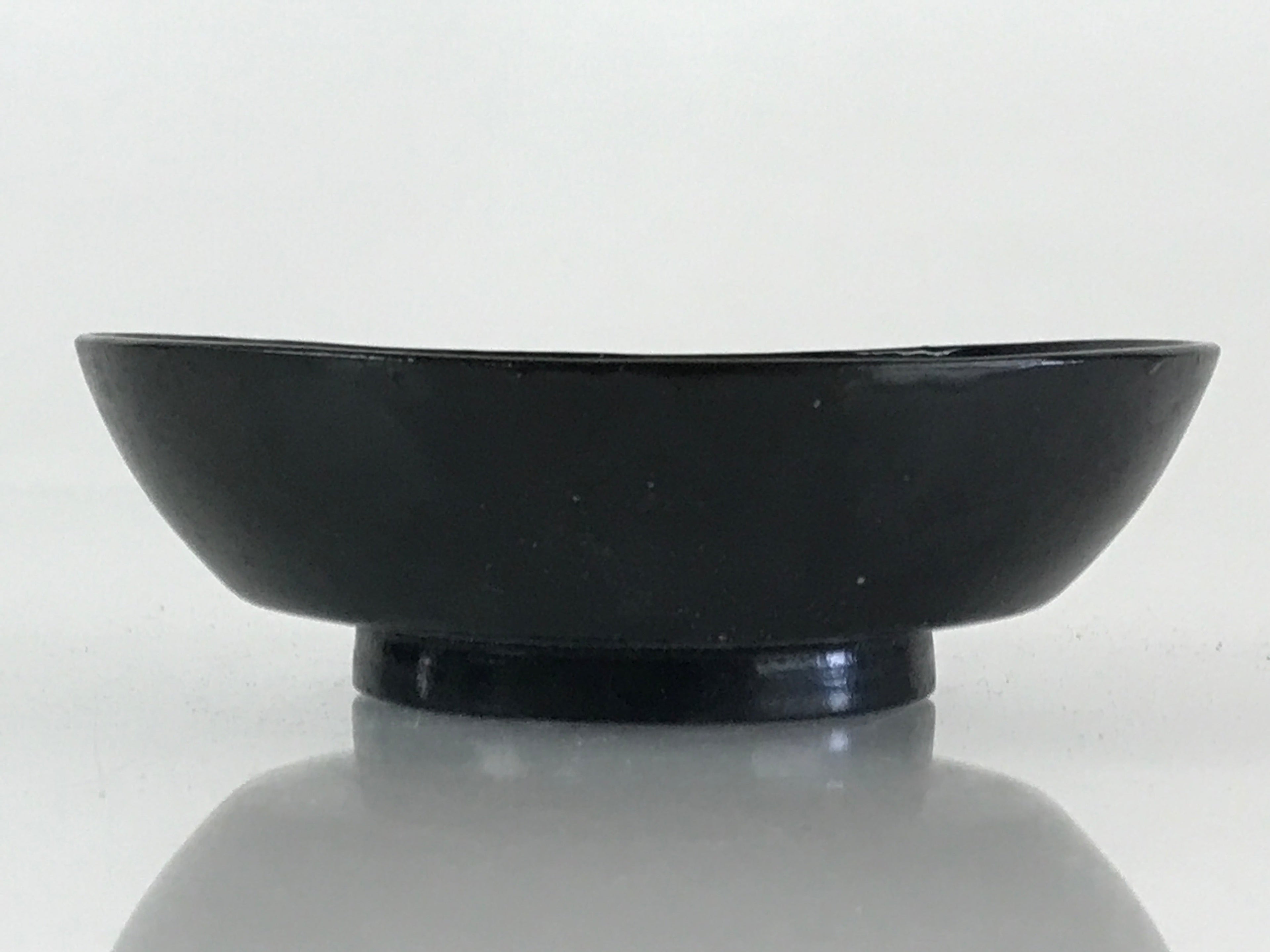 Japanese Lacquerware Small Bowl Vtg Urushi Black Kobachi LB54