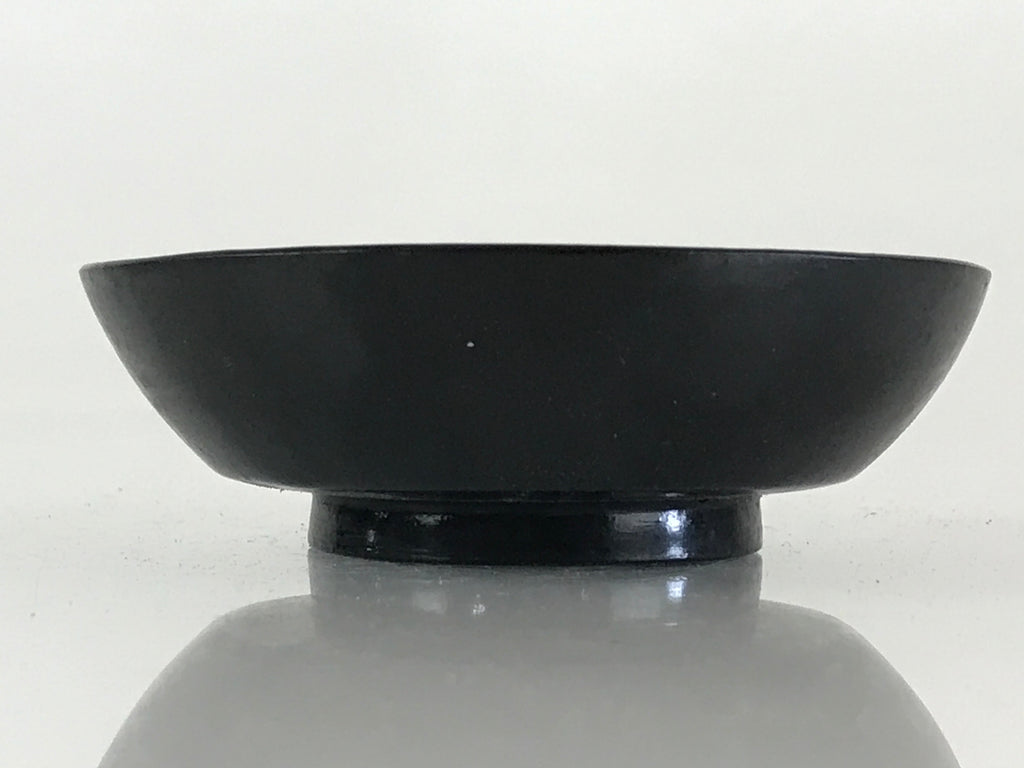 Japanese Lacquerware Small Bowl Vtg Urushi Black Kobachi LB54