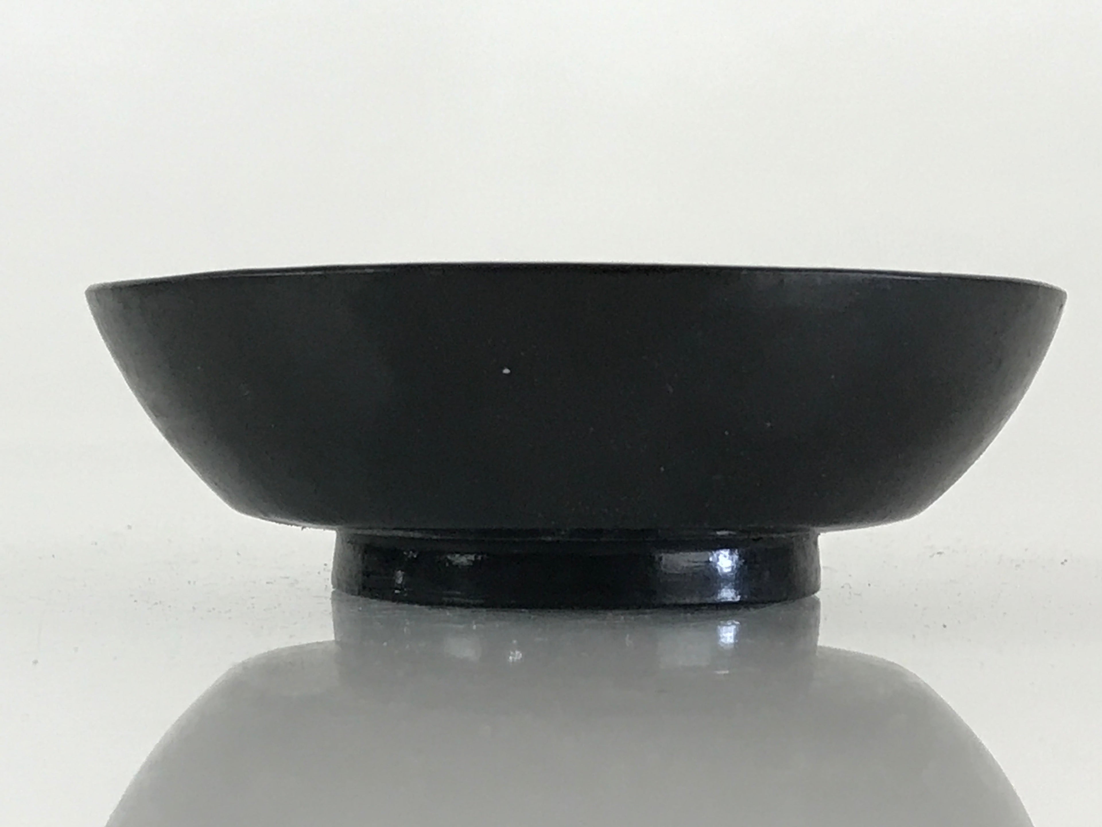 Japanese Lacquerware Small Bowl Vtg Urushi Black Kobachi LB54