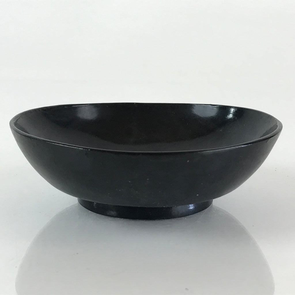 Japanese Lacquerware Small Bowl Vtg Urushi Black Kobachi LB54