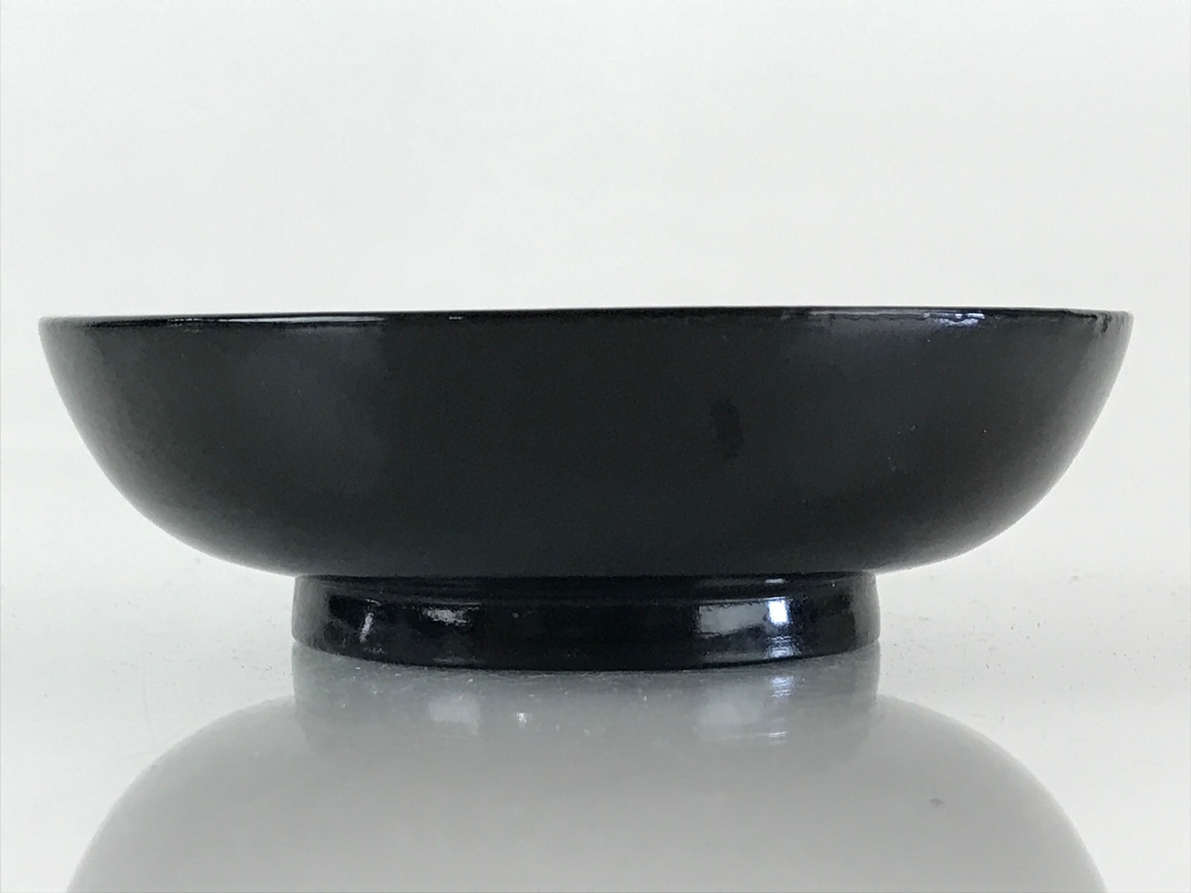 Japanese Lacquerware Small Bowl Vtg Urushi Black Kobachi LB55