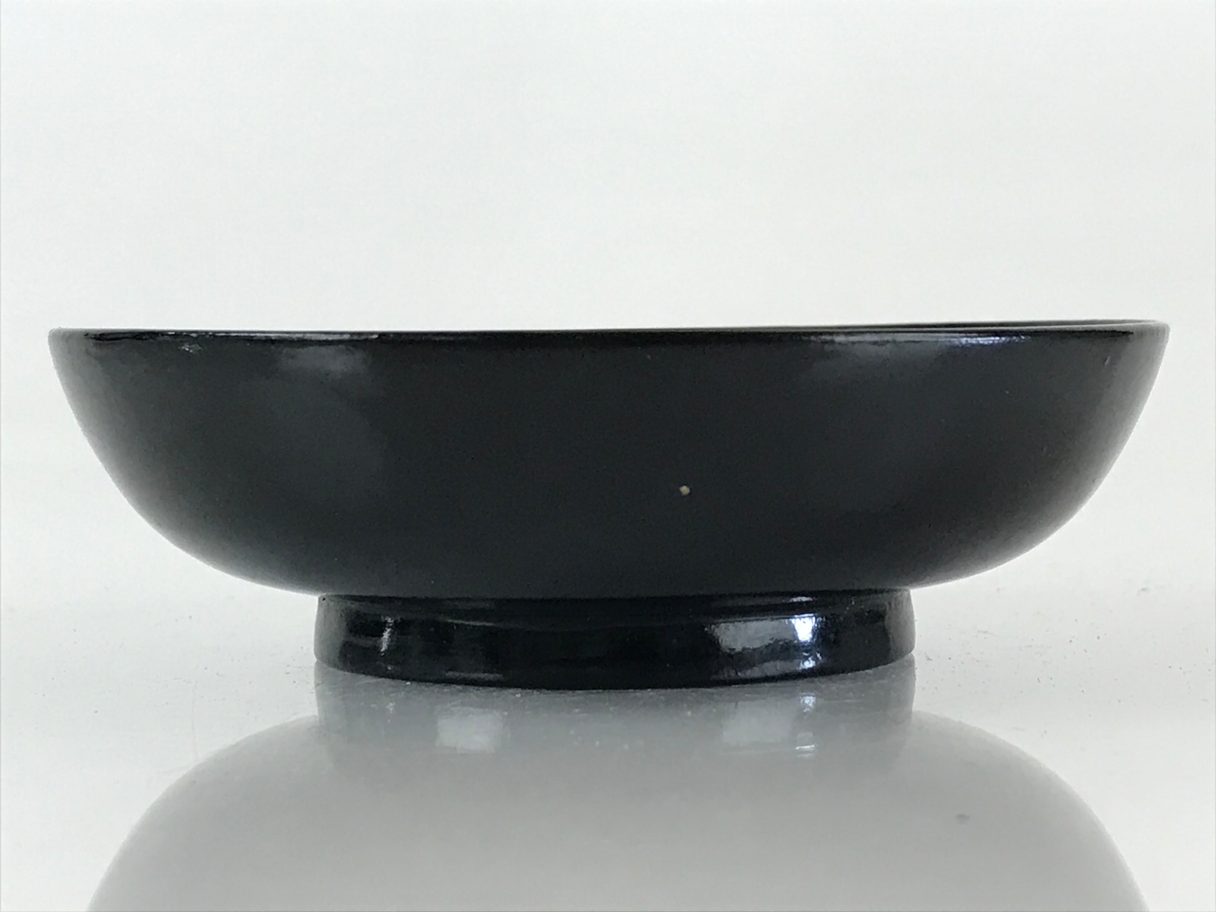 Japanese Lacquerware Small Bowl Vtg Urushi Black Kobachi LB55