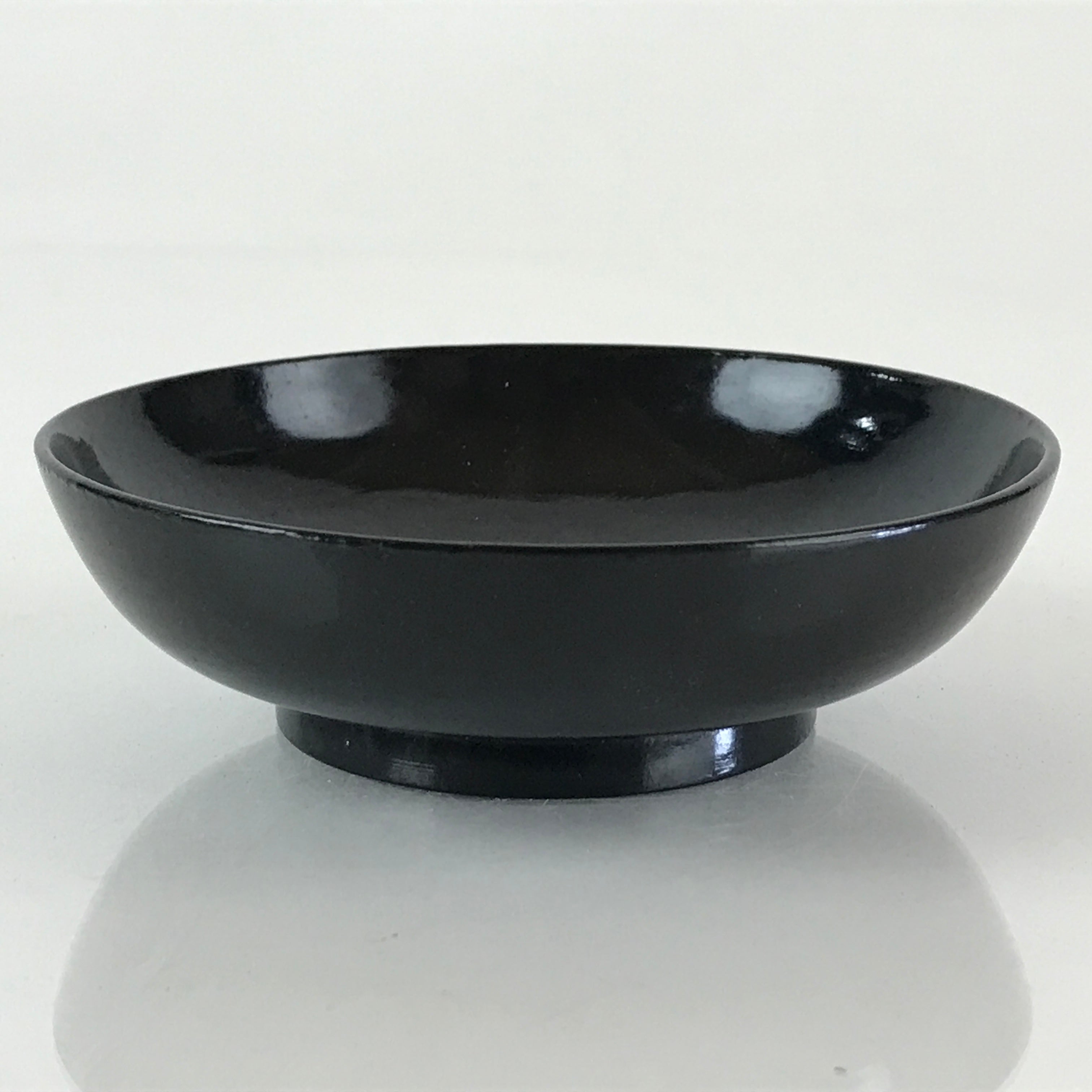 Japanese Lacquerware Small Bowl Vtg Urushi Black Kobachi LB55