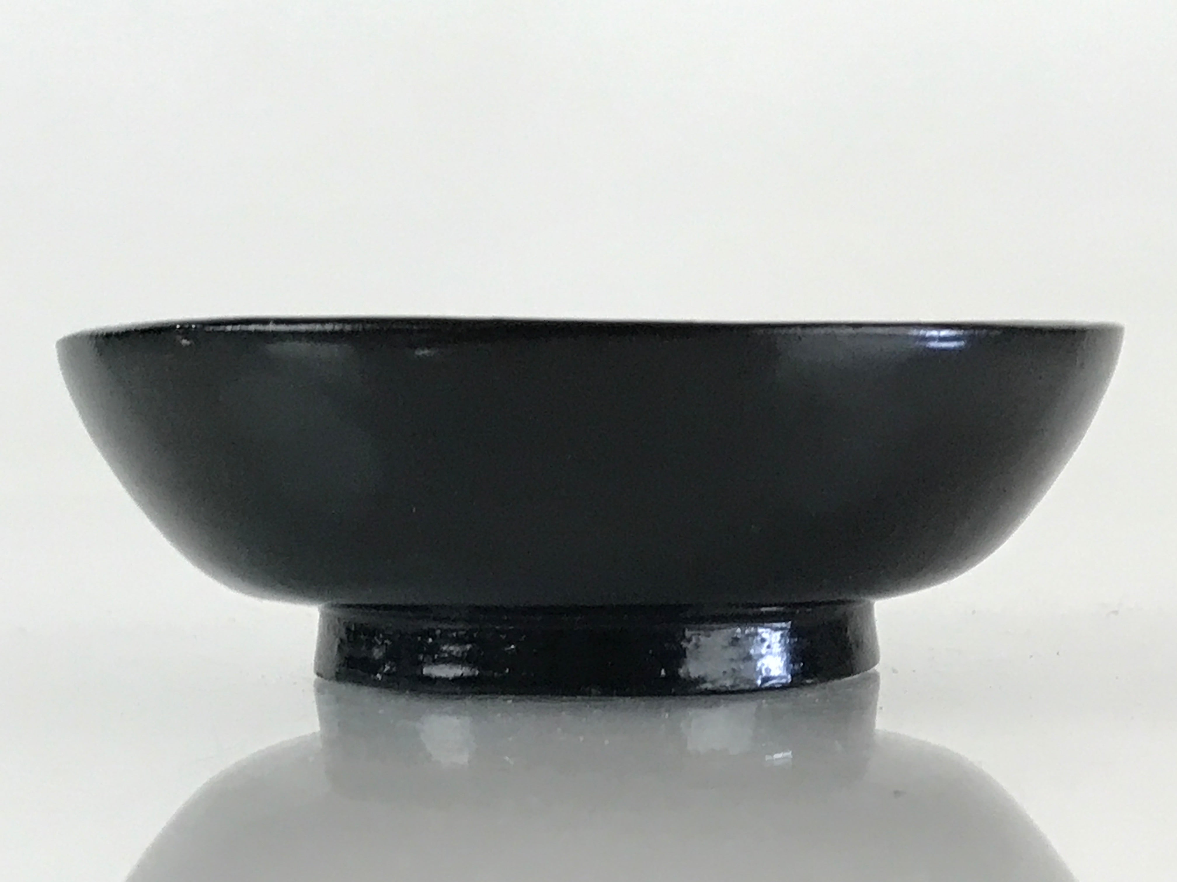 Japanese Lacquerware Small Bowl Vtg Urushi Black Kobachi LB56