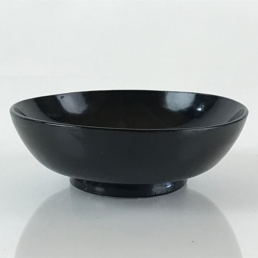 Japanese Lacquerware Small Bowl Vtg Urushi Black Kobachi LB57