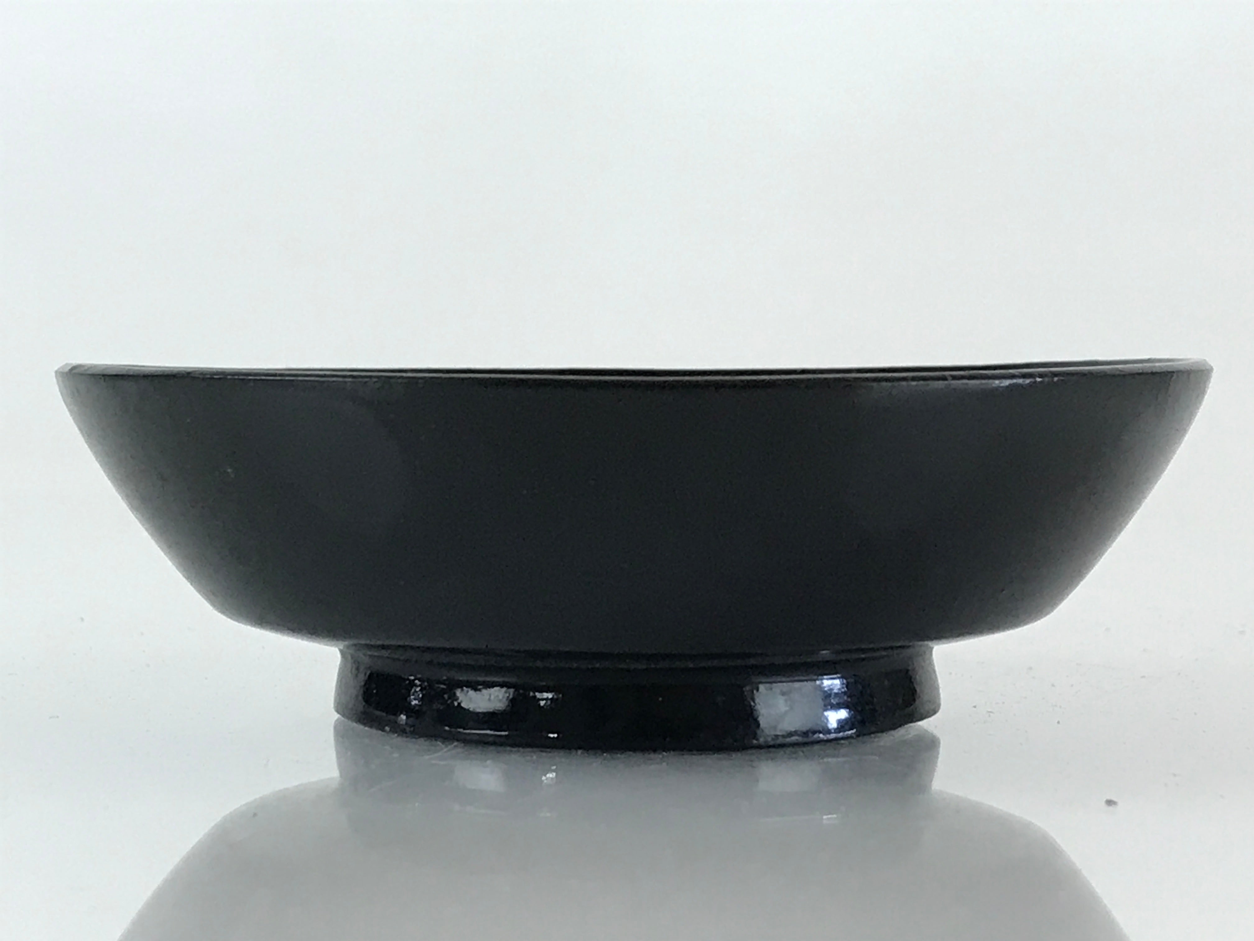 Japanese Lacquerware Small Bowl Vtg Urushi Black Kobachi LB58
