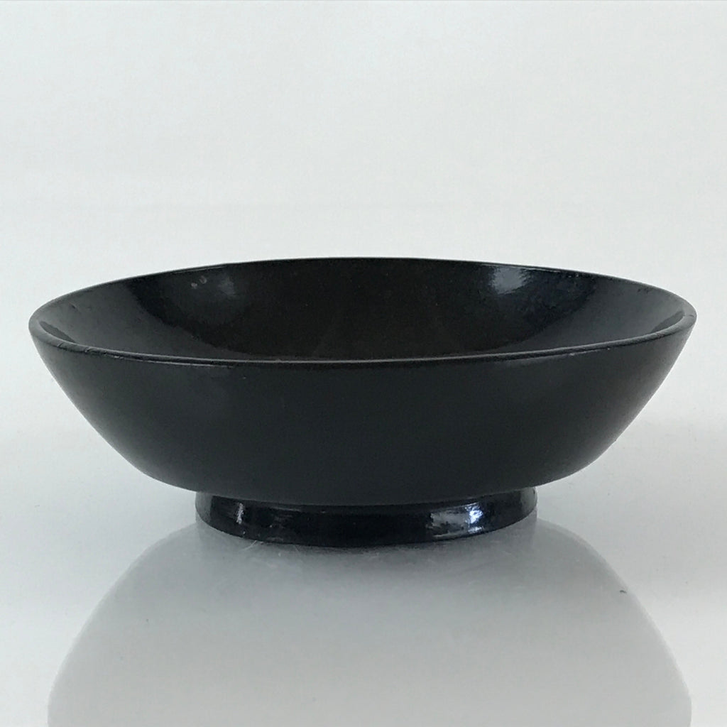 Japanese Lacquerware Small Bowl Vtg Urushi Black Kobachi LB58