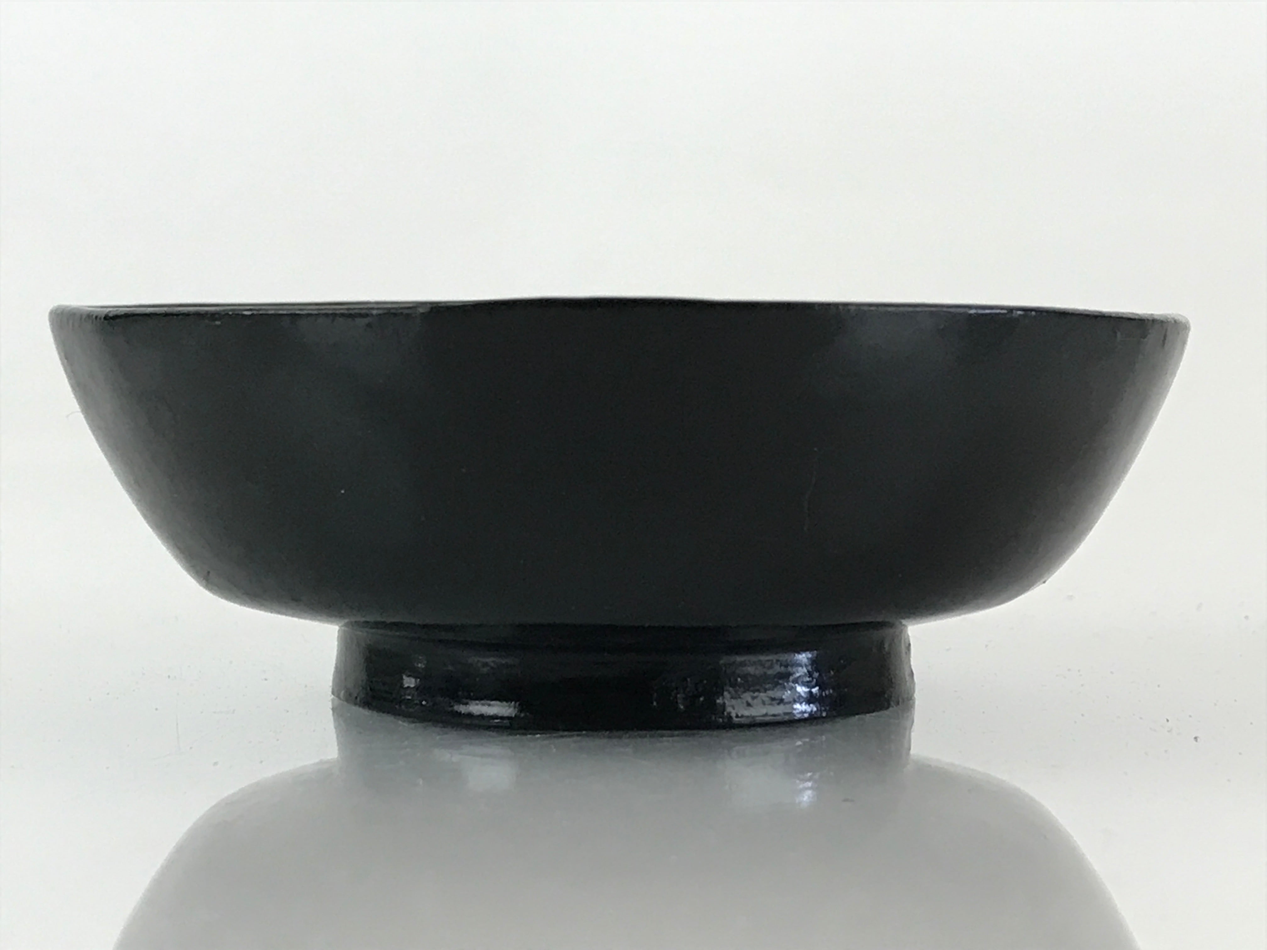 Japanese Lacquerware Small Bowl Vtg Urushi Black Kobachi LB59