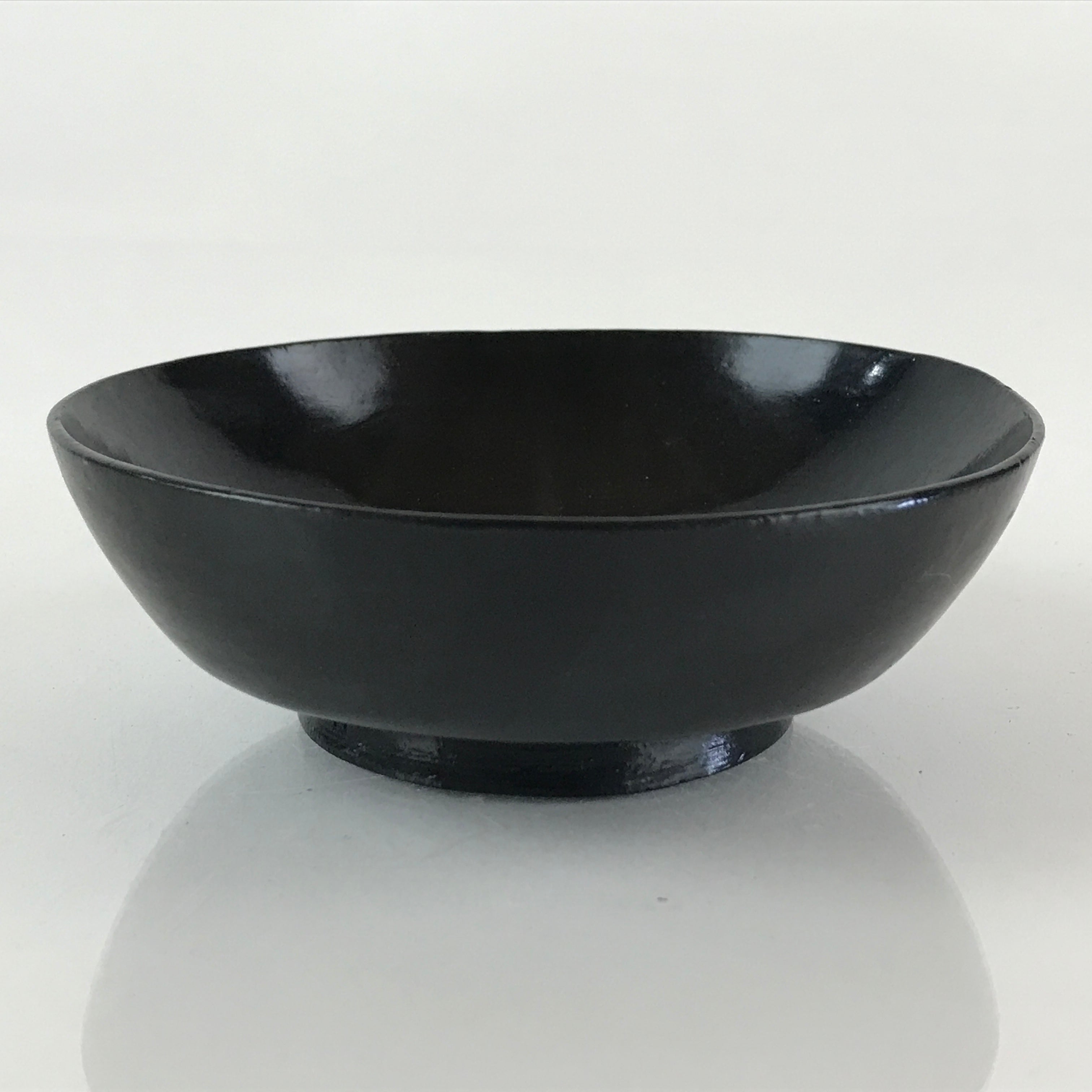 Japanese Lacquerware Small Bowl Vtg Urushi Black Kobachi LB59