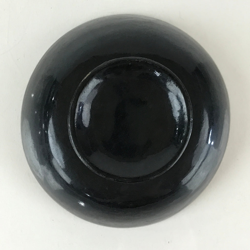 Japanese Lacquerware Small Bowl Vtg Urushi Black Kobachi LB60