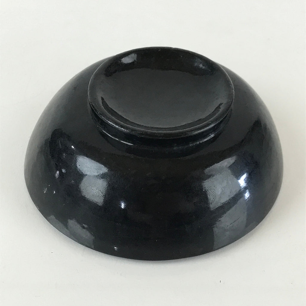 Japanese Lacquerware Small Bowl Vtg Urushi Black Kobachi LB60