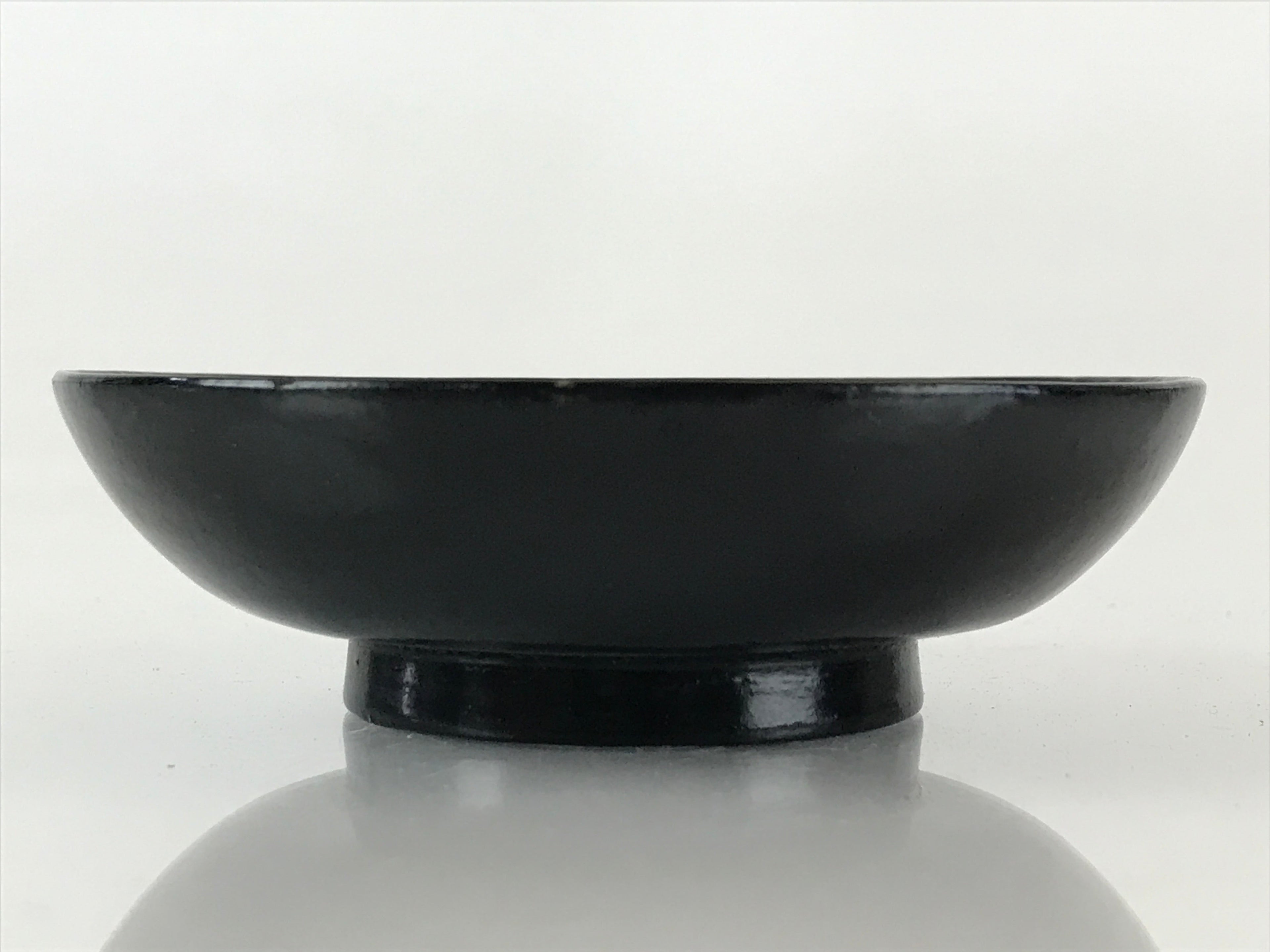 Japanese Lacquerware Small Bowl Vtg Urushi Black Kobachi LB61