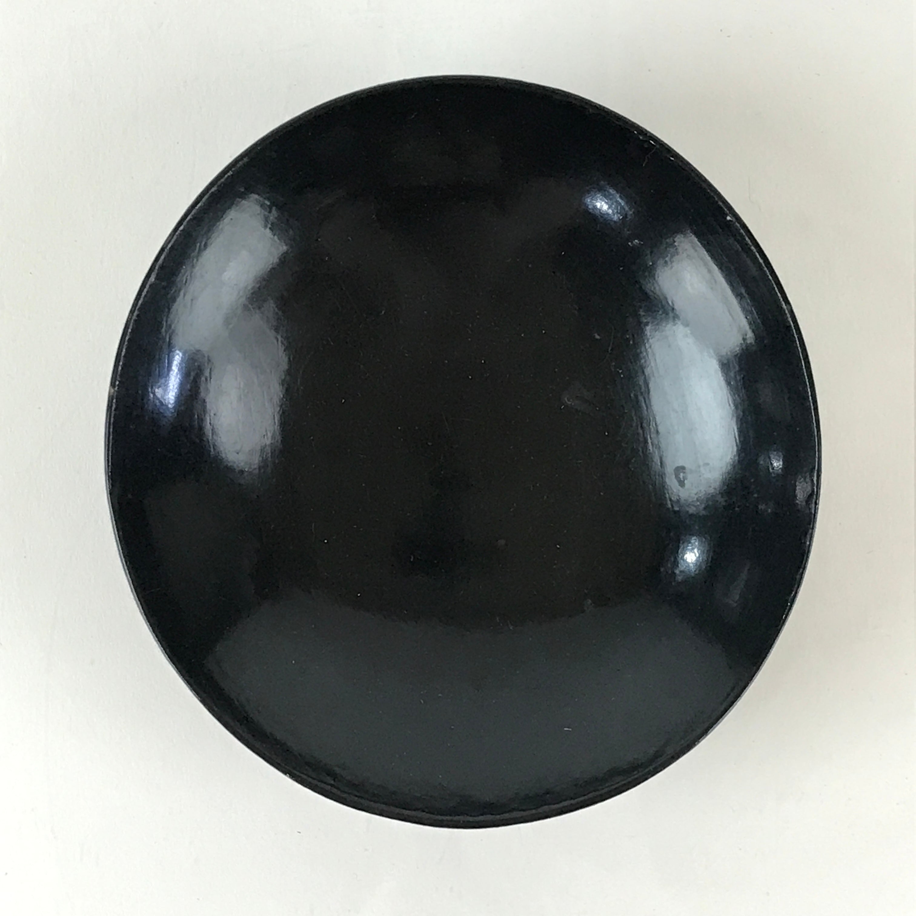 Japanese Lacquerware Small Bowl Vtg Urushi Black Kobachi LB61