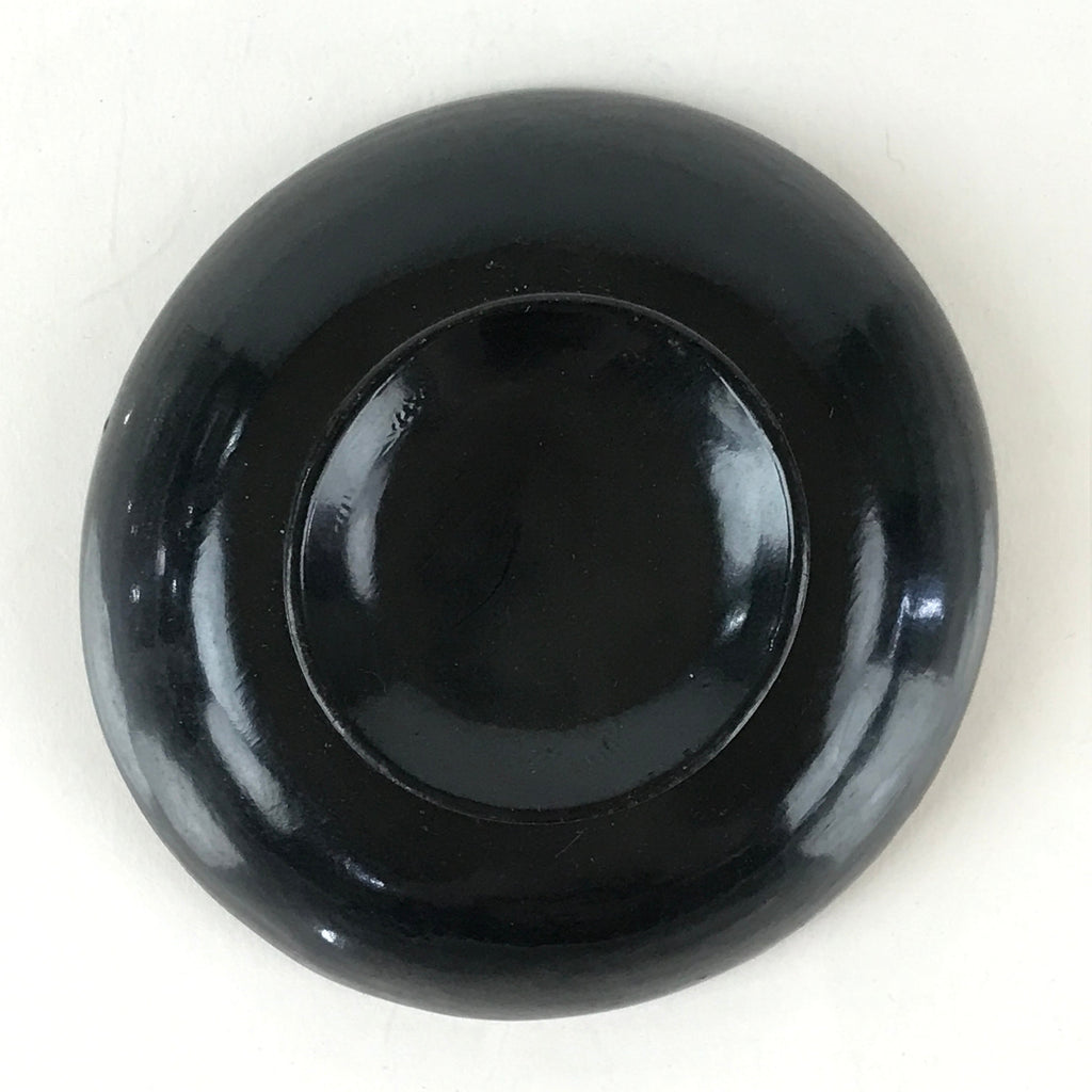 Japanese Lacquerware Small Bowl Vtg Urushi Black Kobachi LB61