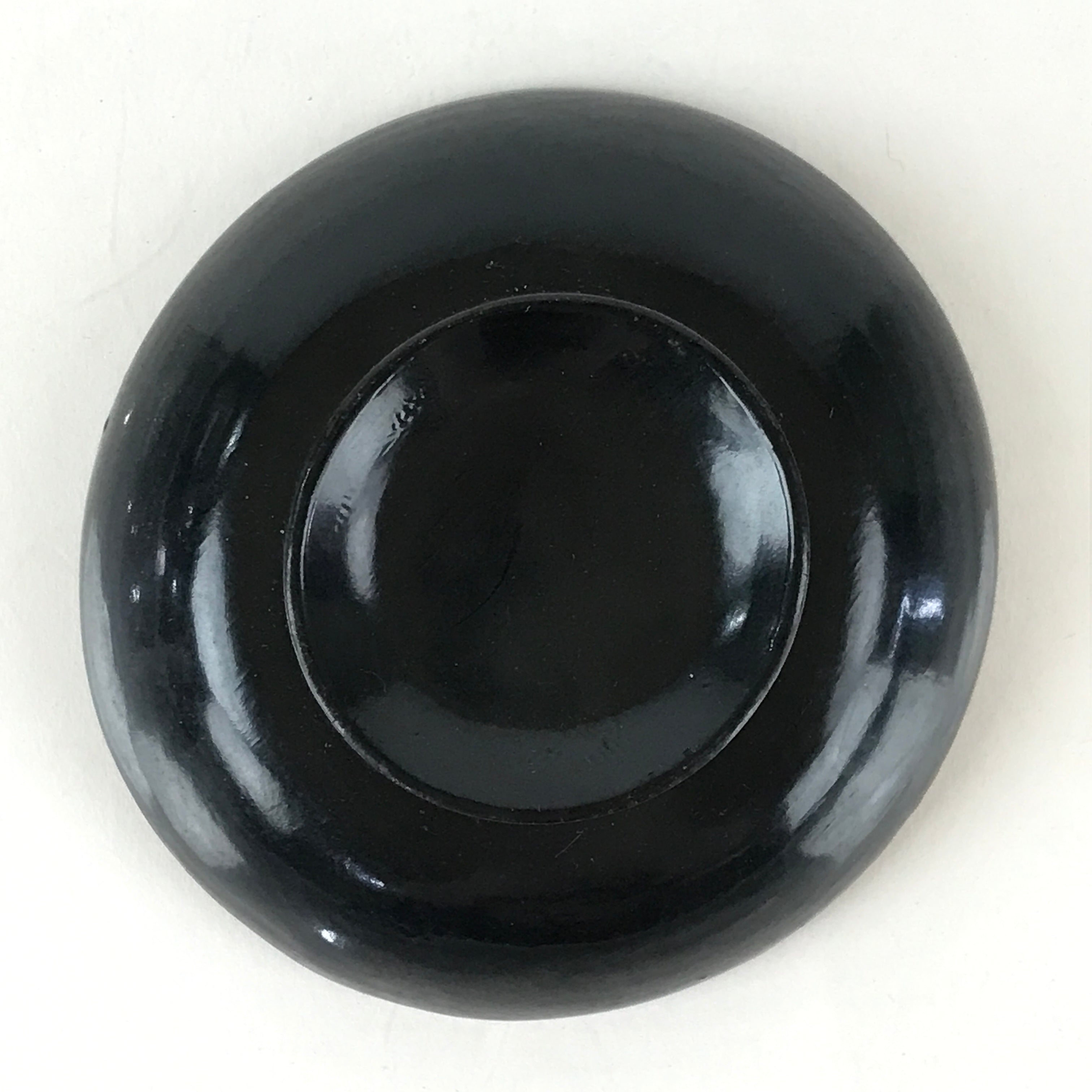 Japanese Lacquerware Small Bowl Vtg Urushi Black Kobachi LB61
