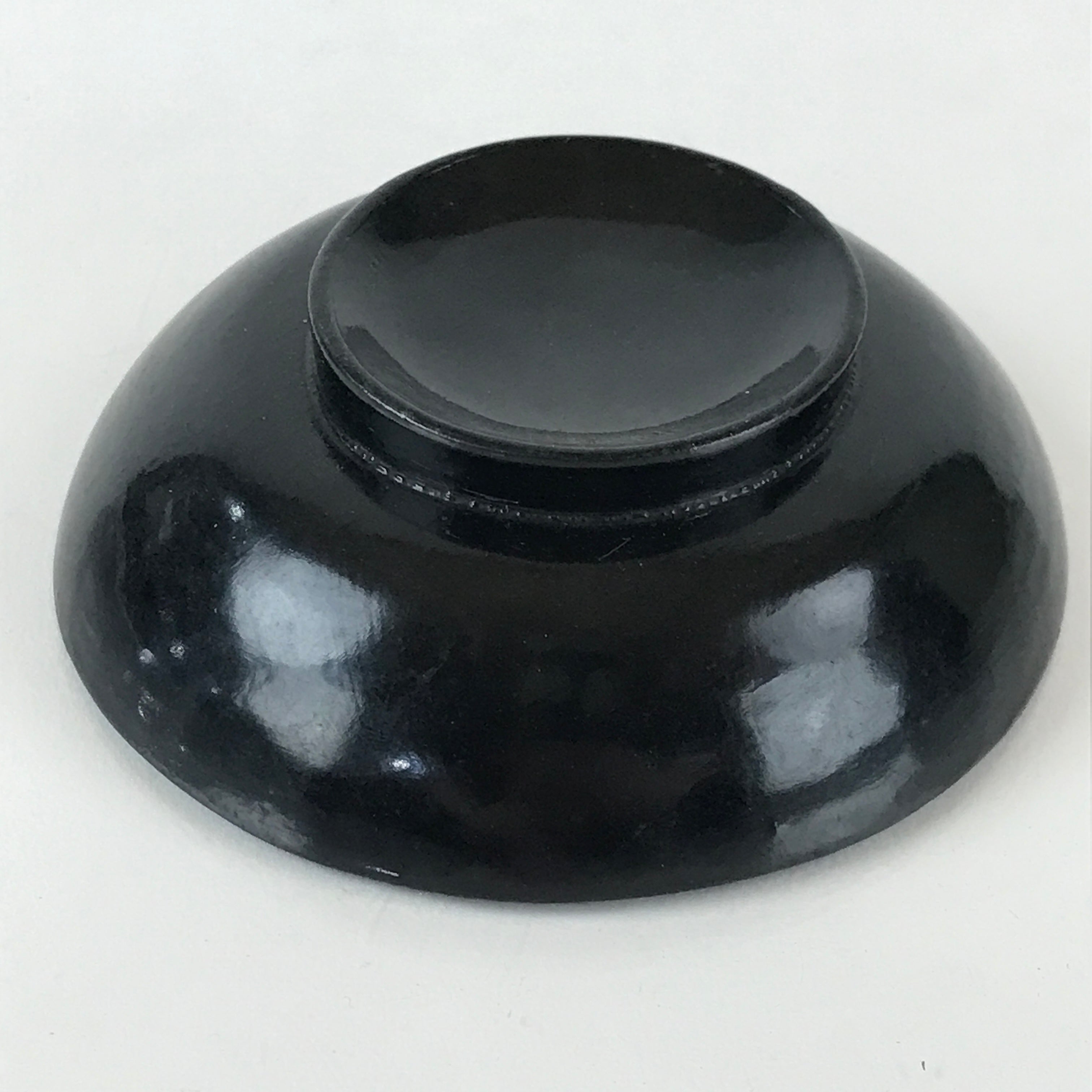 Japanese Lacquerware Small Bowl Vtg Urushi Black Kobachi LB61