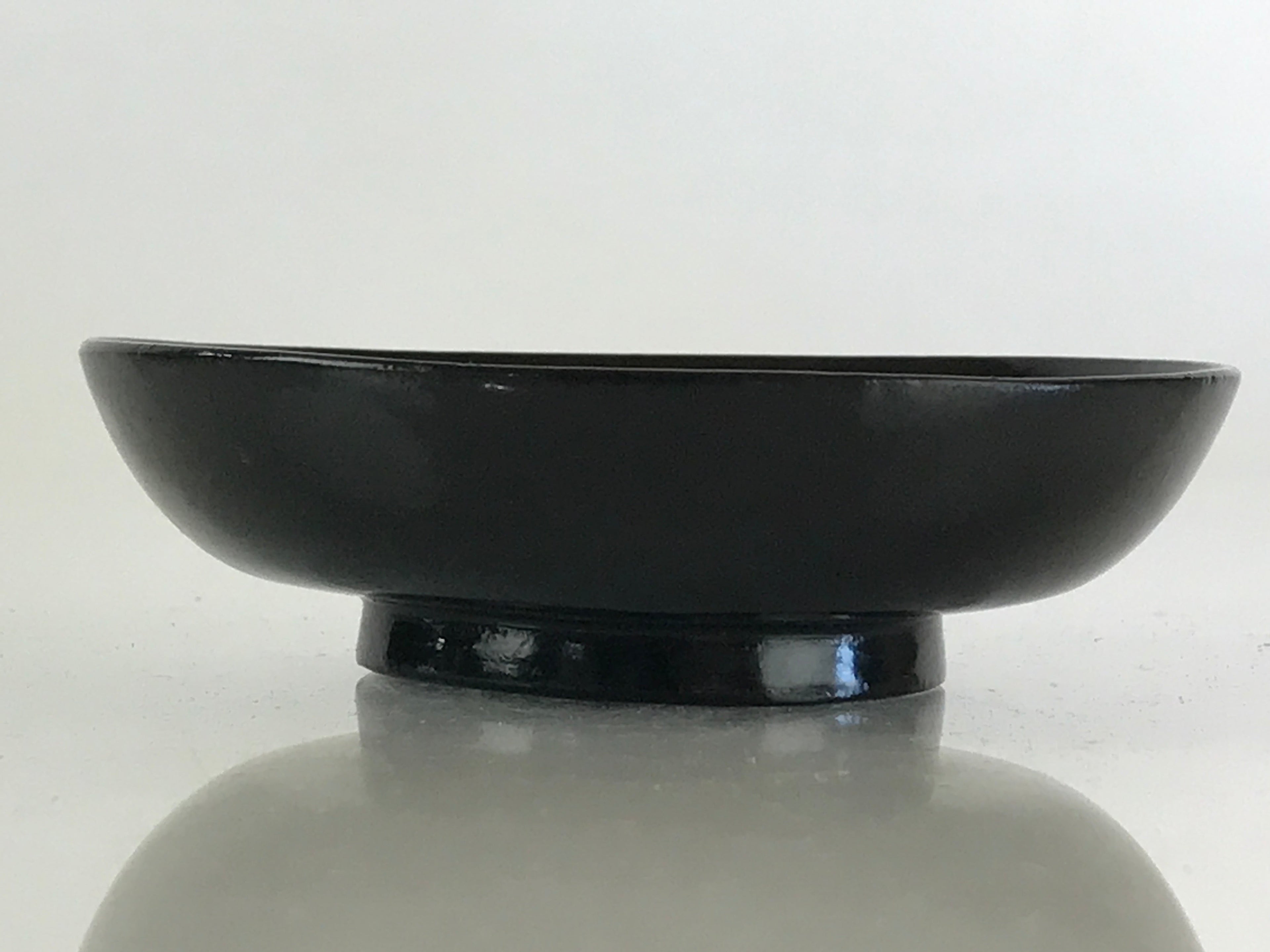 Japanese Lacquerware Small Bowl Vtg Urushi Black Kobachi LB63