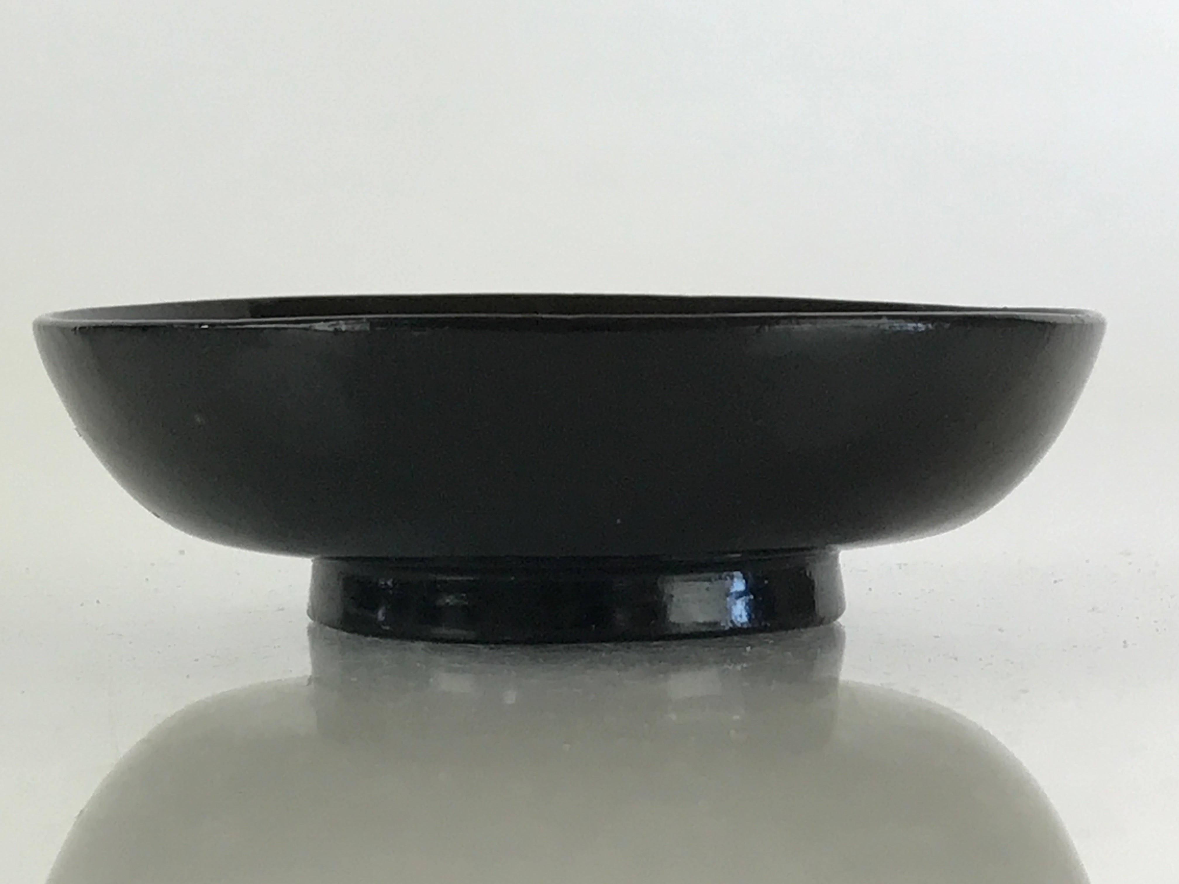 Japanese Lacquerware Small Bowl Vtg Urushi Black Kobachi LB63