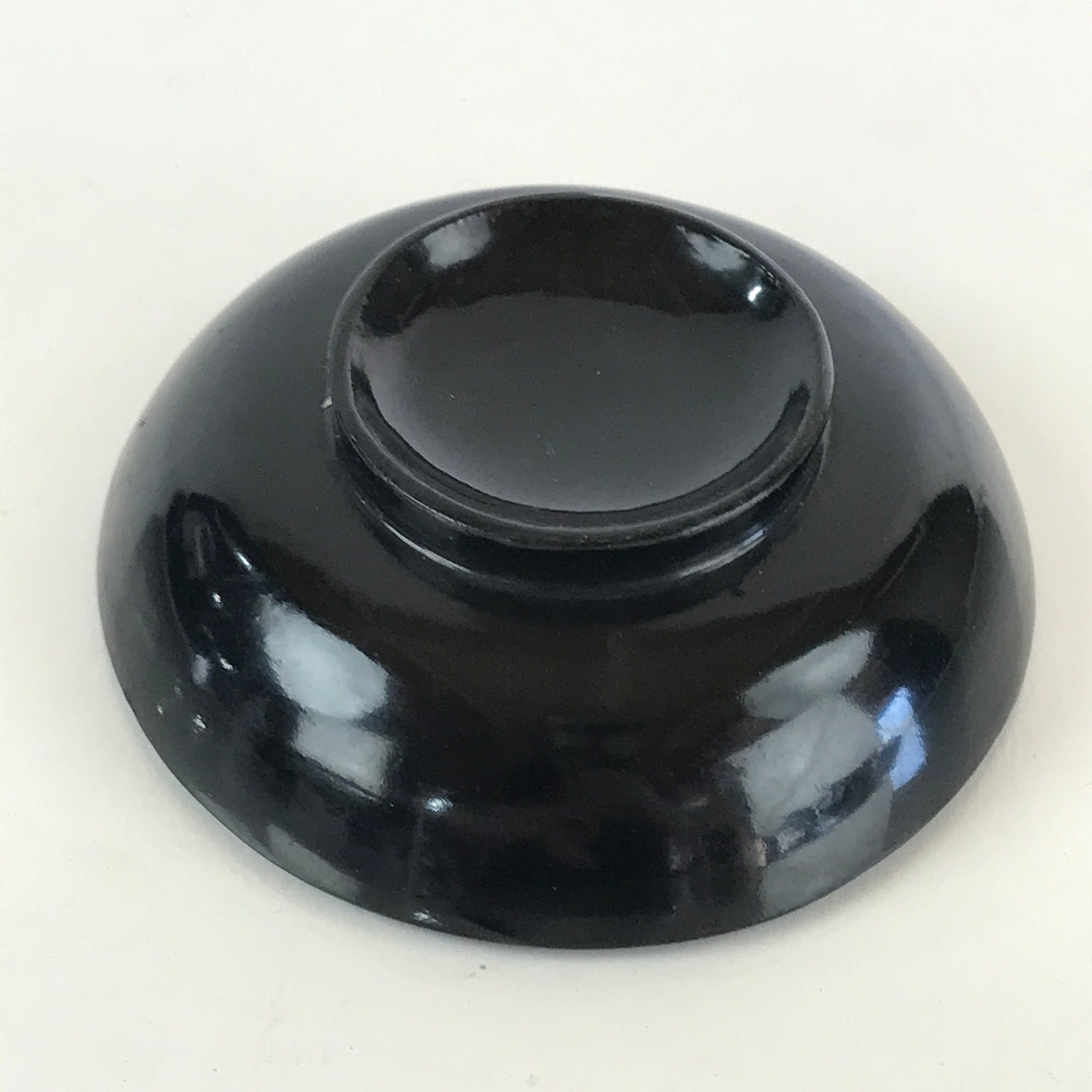 Japanese Lacquerware Small Bowl Vtg Urushi Black Kobachi LB63