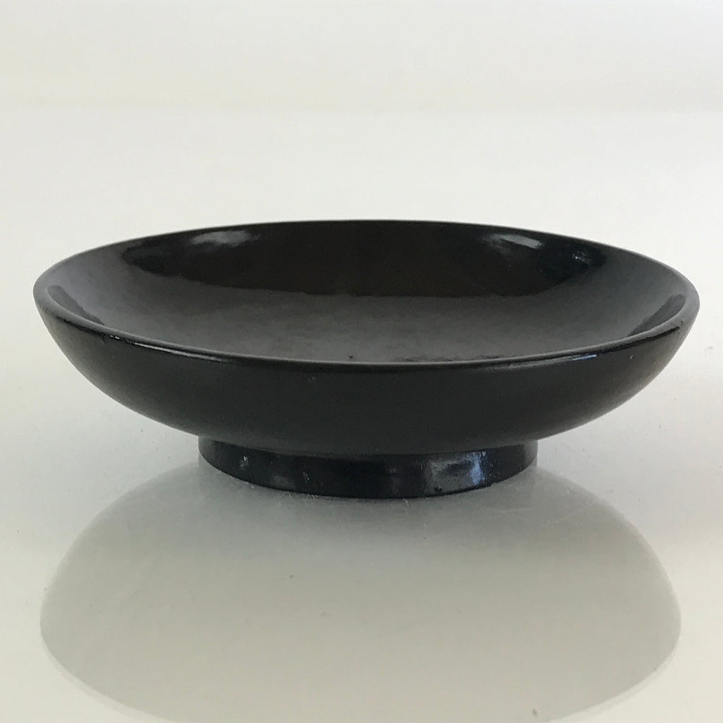 Japanese Lacquerware Small Bowl Vtg Urushi Black Kobachi LB64