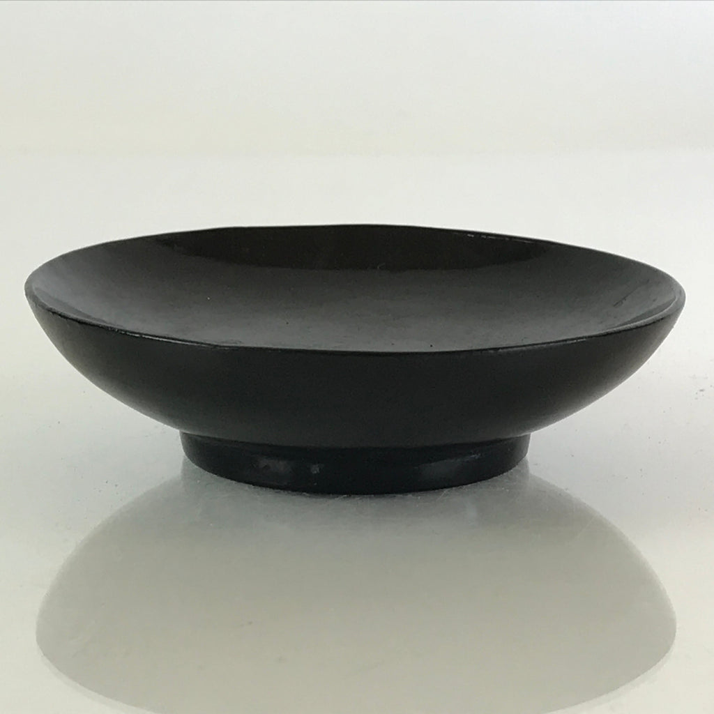 Japanese Lacquerware Small Bowl Vtg Urushi Black Kobachi LB65