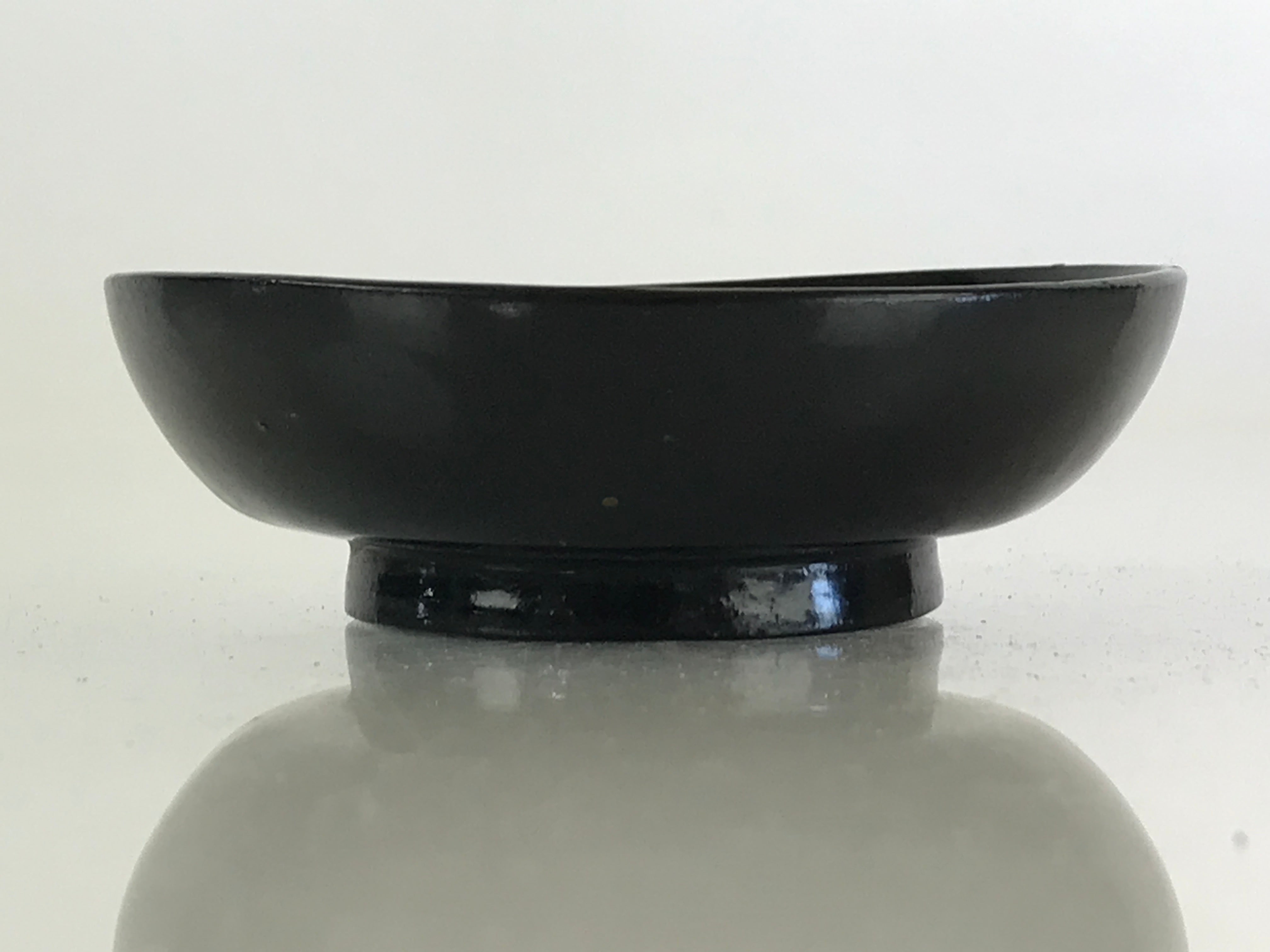 Japanese Lacquerware Small Bowl Vtg Urushi Black Kobachi LB66