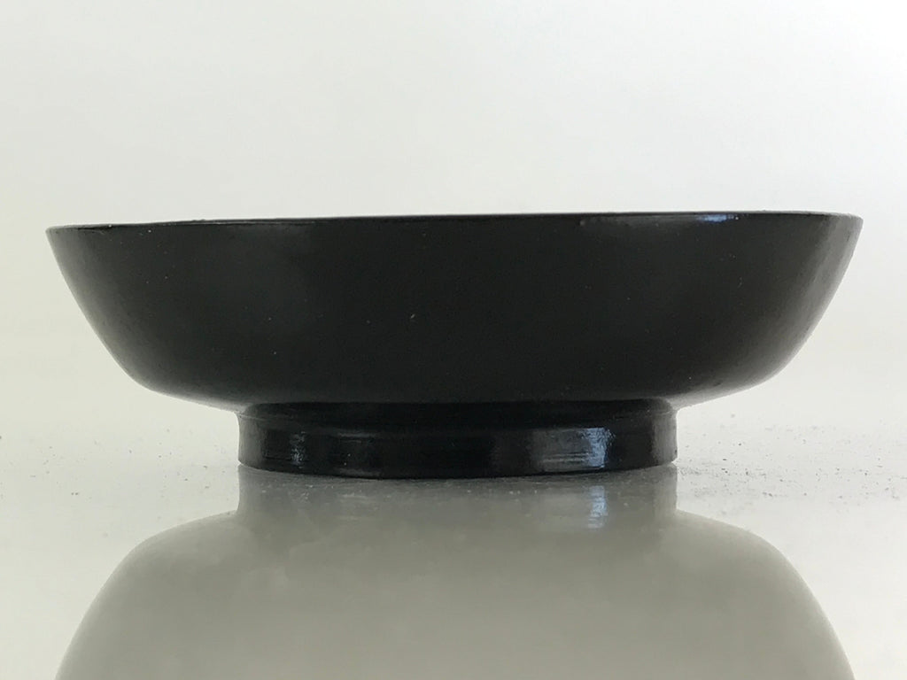 Japanese Lacquerware Small Bowl Vtg Urushi Black Kobachi LB67
