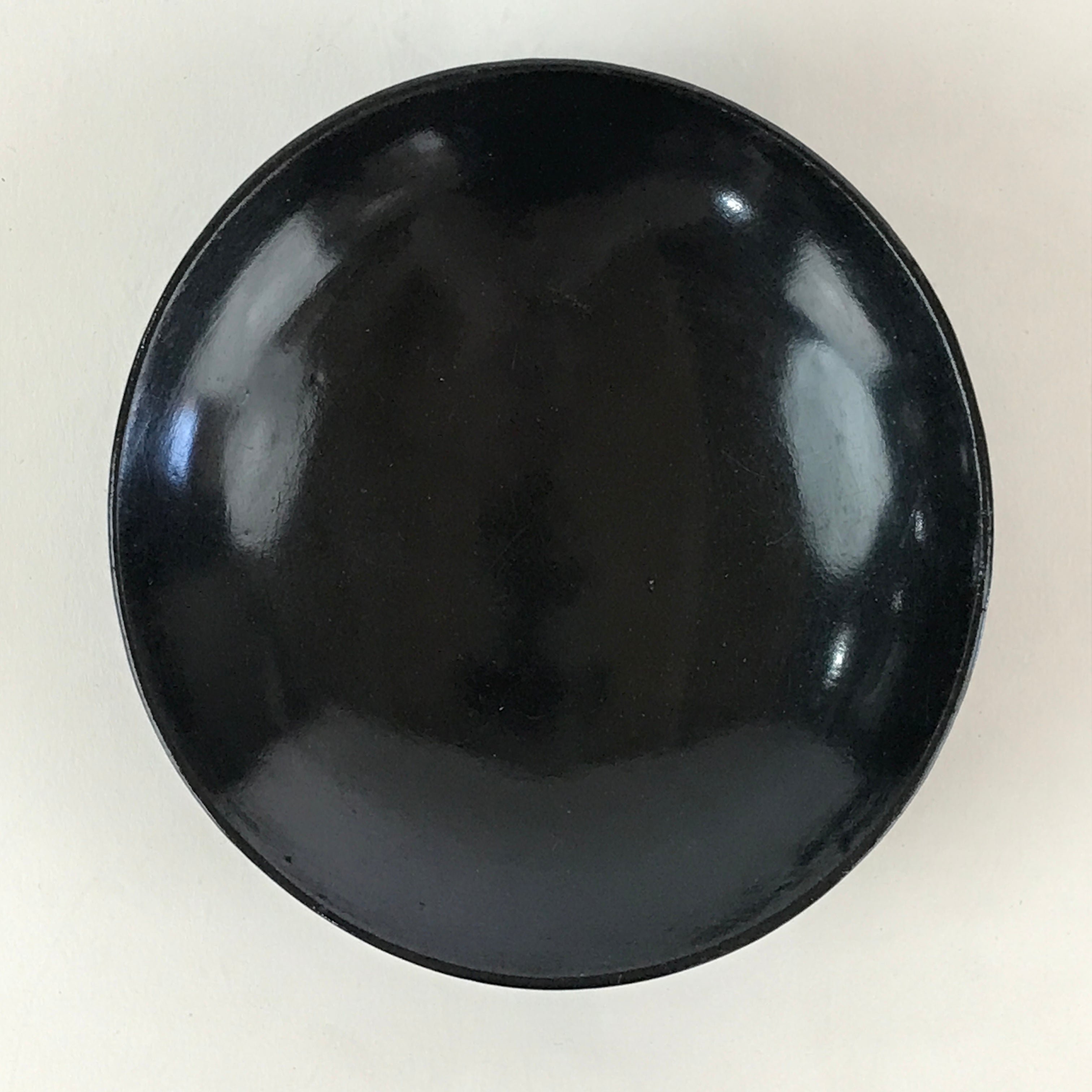 Japanese Lacquerware Small Bowl Vtg Urushi Black Kobachi LB67