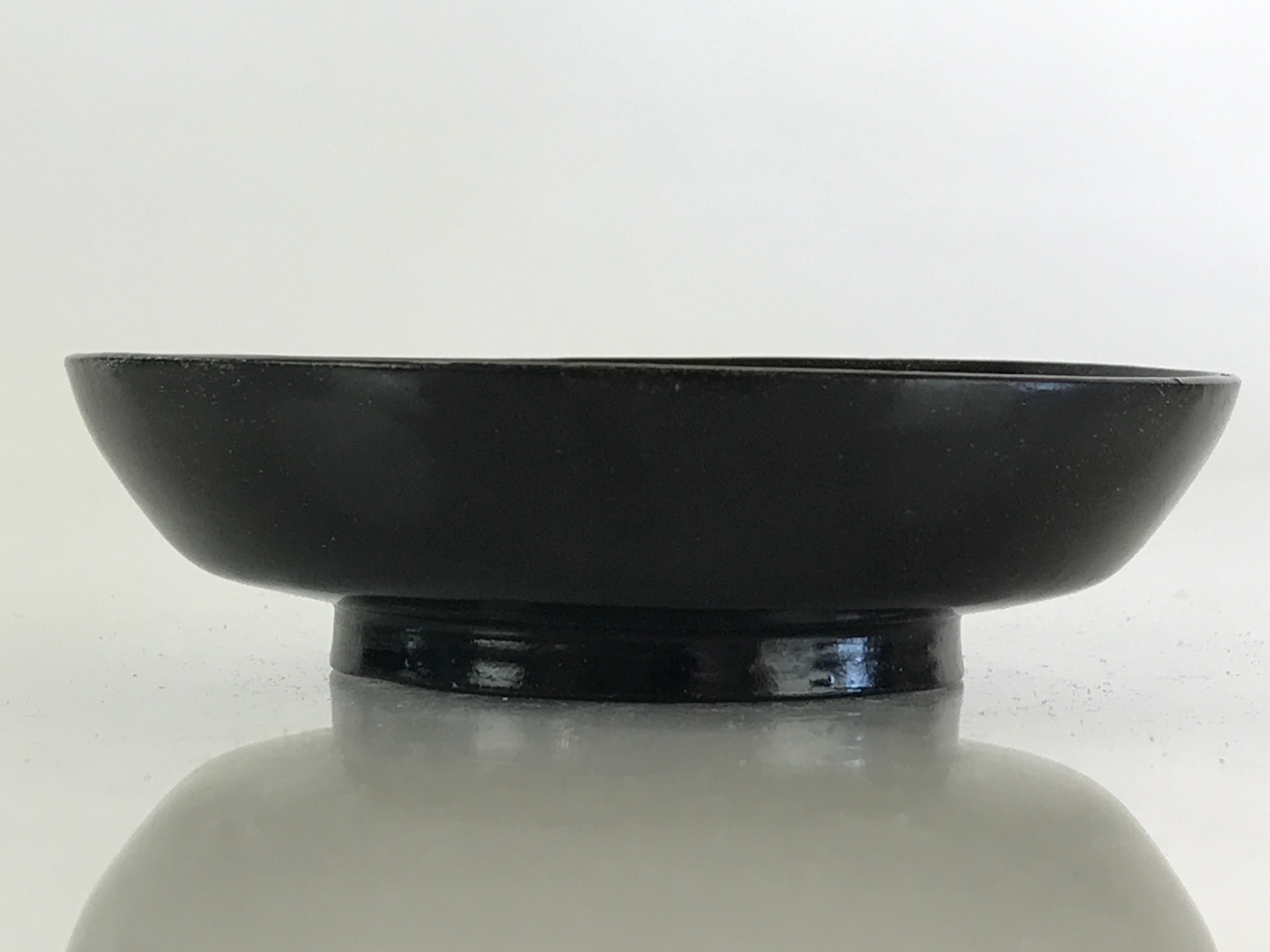 Japanese Lacquerware Small Bowl Vtg Urushi Black Kobachi LB68