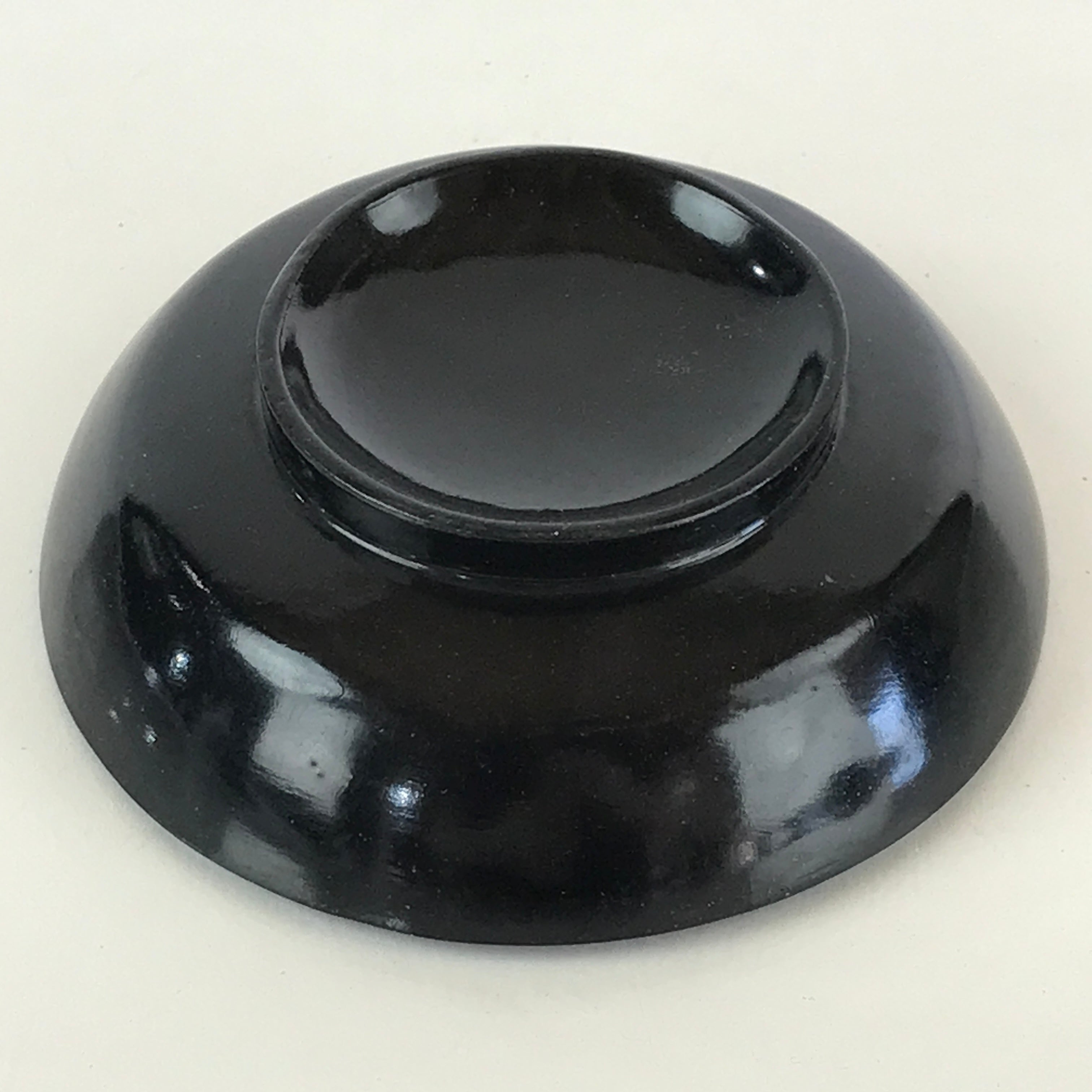 Japanese Lacquerware Small Bowl Vtg Urushi Black Kobachi LB68