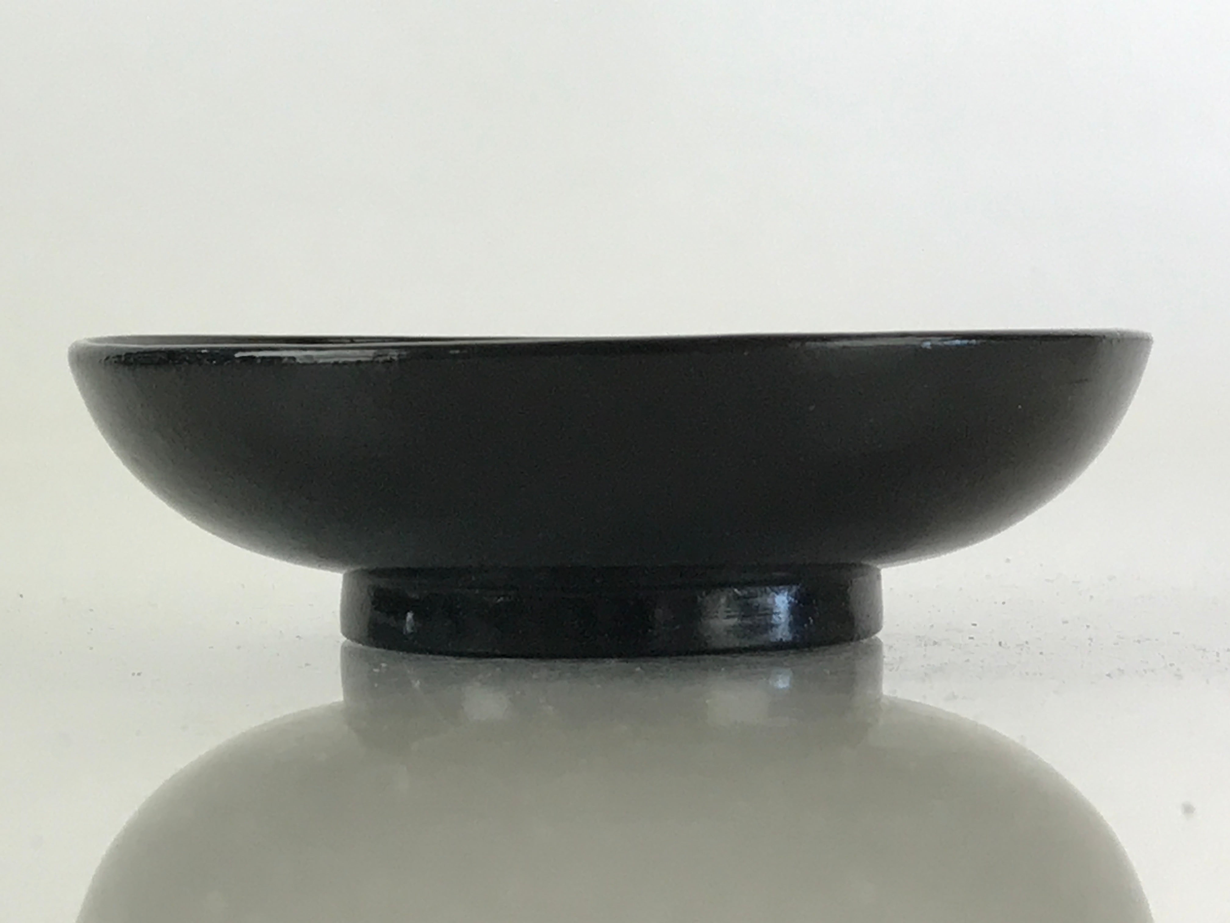 Japanese Lacquerware Small Bowl Vtg Urushi Black Kobachi LB69