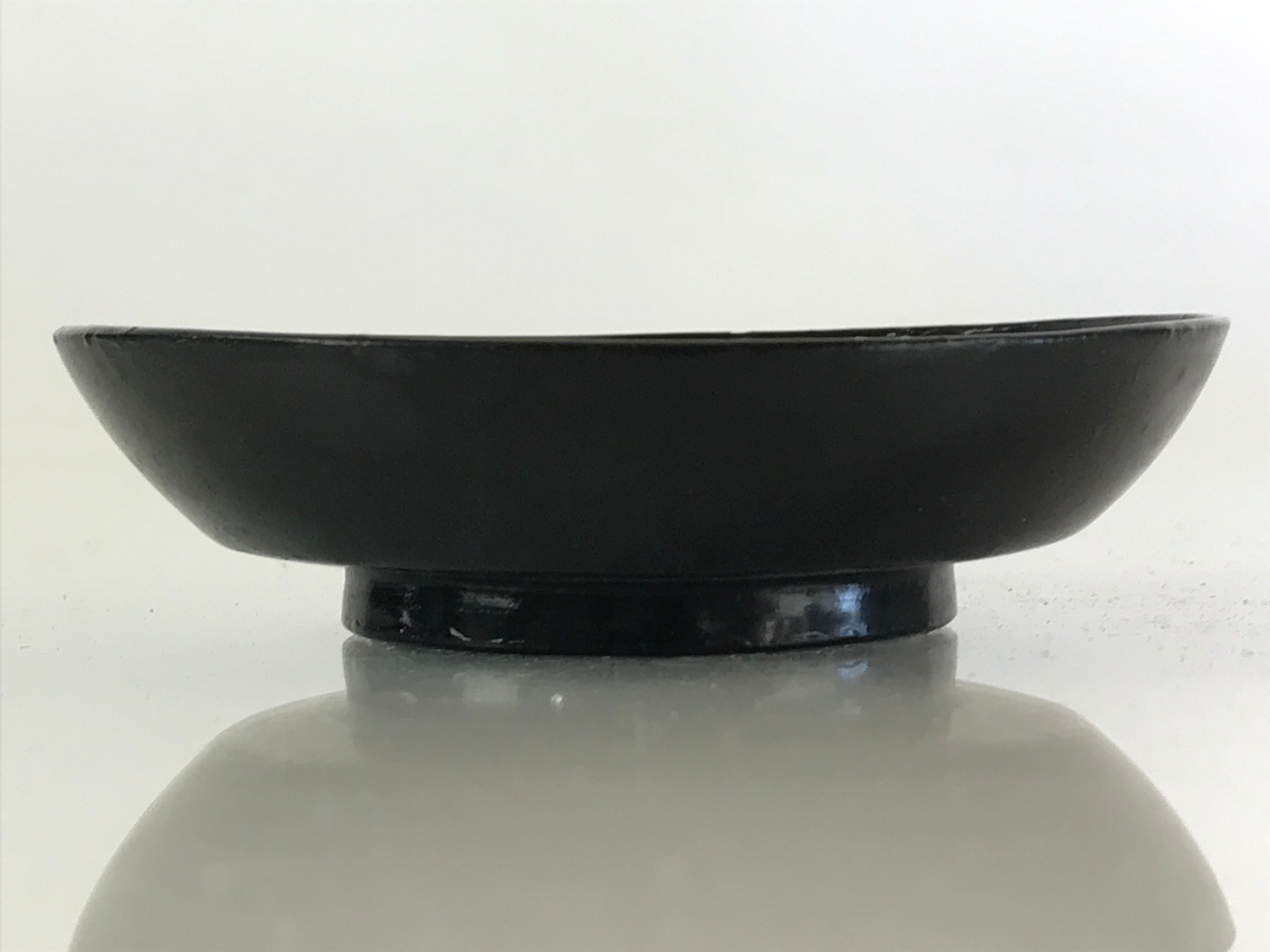 Japanese Lacquerware Small Bowl Vtg Urushi Black Kobachi LB70