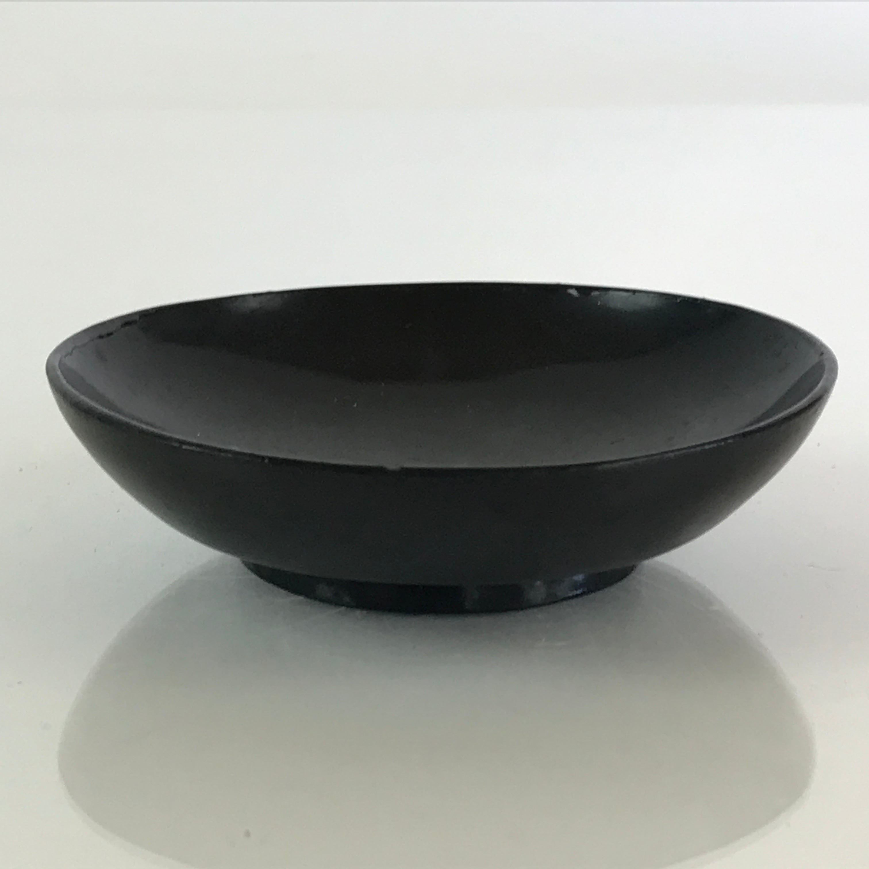 Japanese Lacquerware Small Bowl Vtg Urushi Black Kobachi LB70