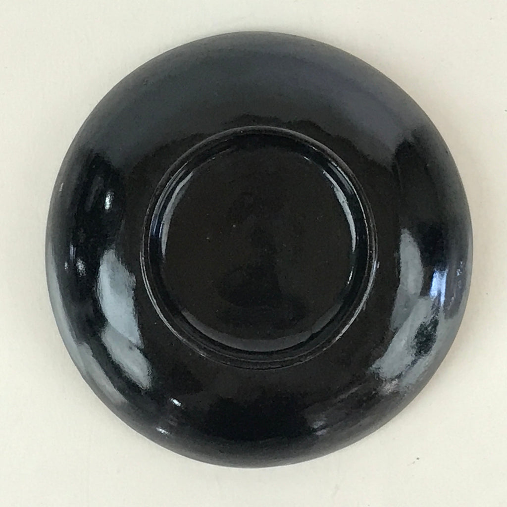 Japanese Lacquerware Small Bowl Vtg Urushi Black Kobachi LB71