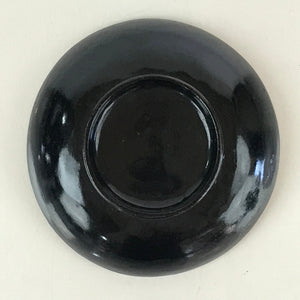 Japanese Lacquerware Small Bowl Vtg Urushi Black Kobachi LB71